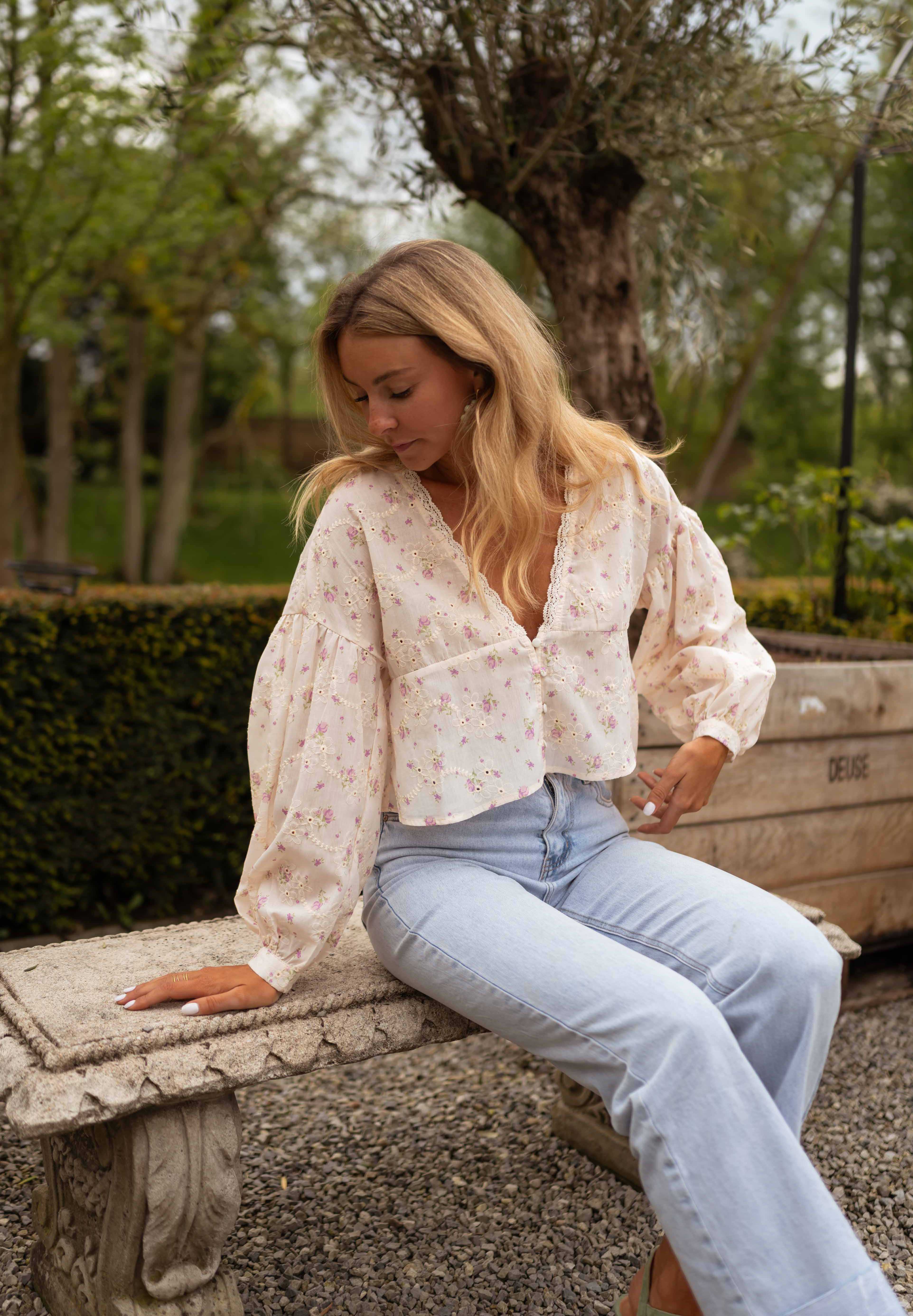Blouse Archie - écrue à fleurs - Image 7