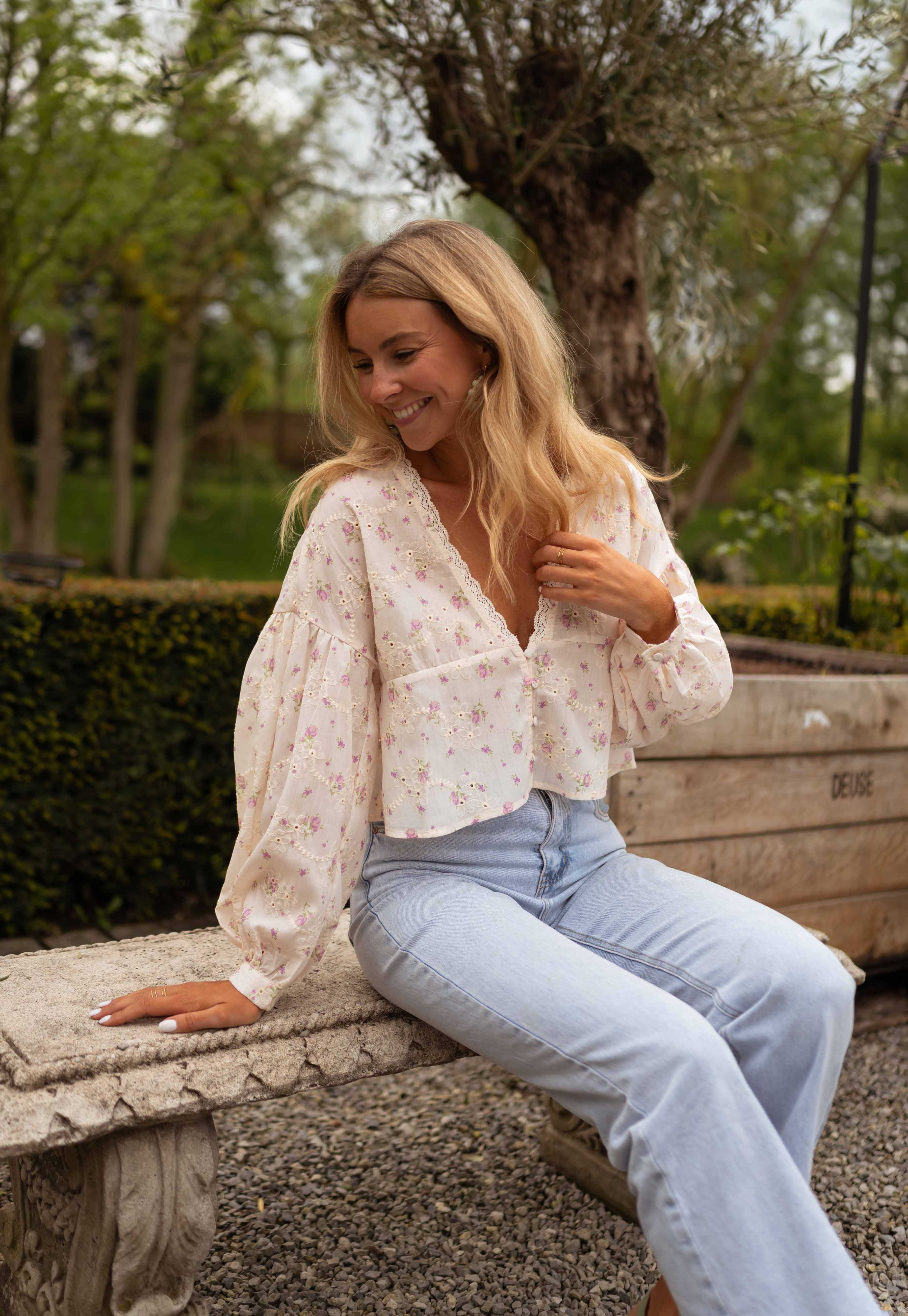 Blouse Archie - écrue à fleurs - Image 9