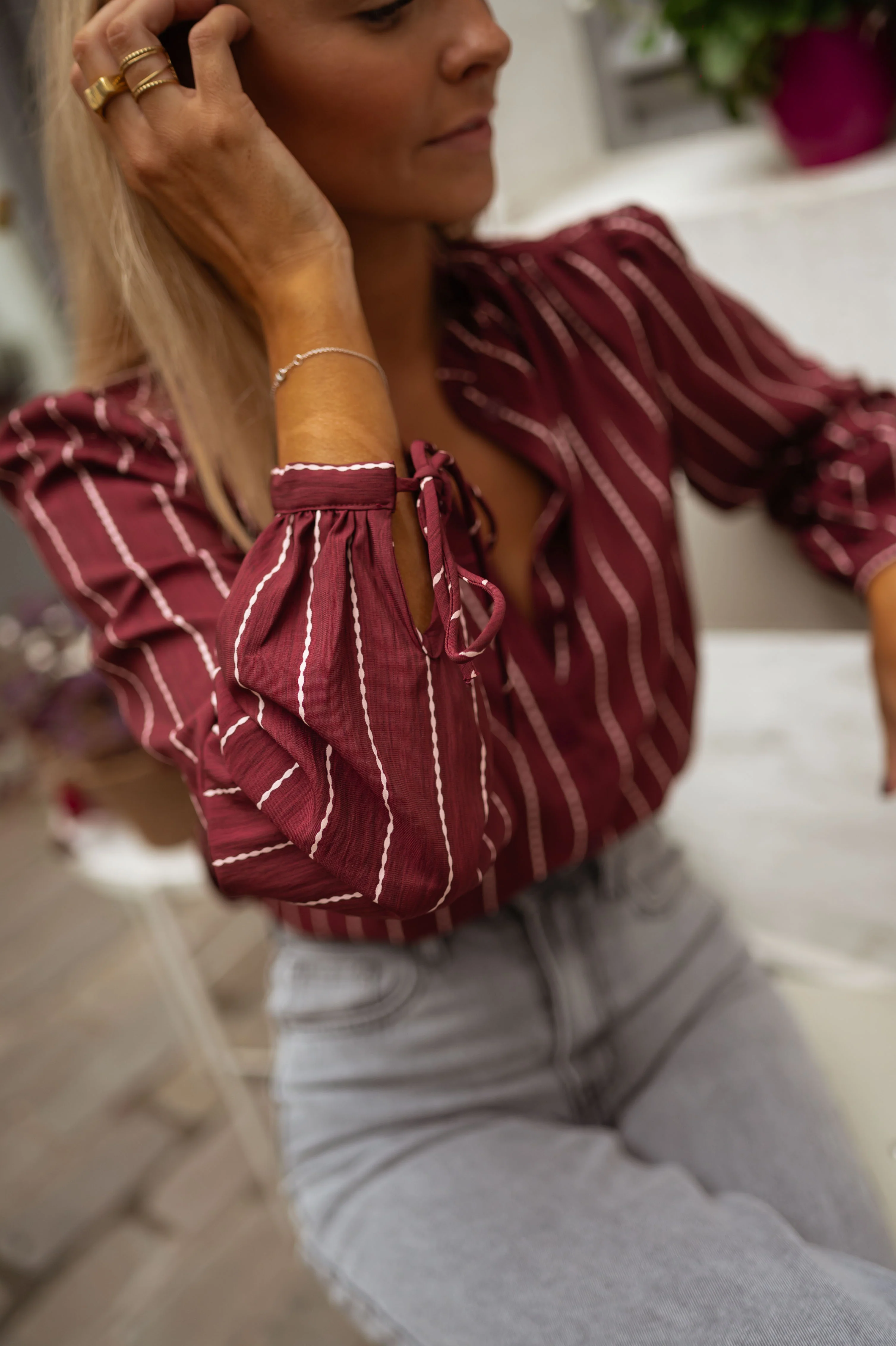 Blouse Dorli - bordeaux - Image 6