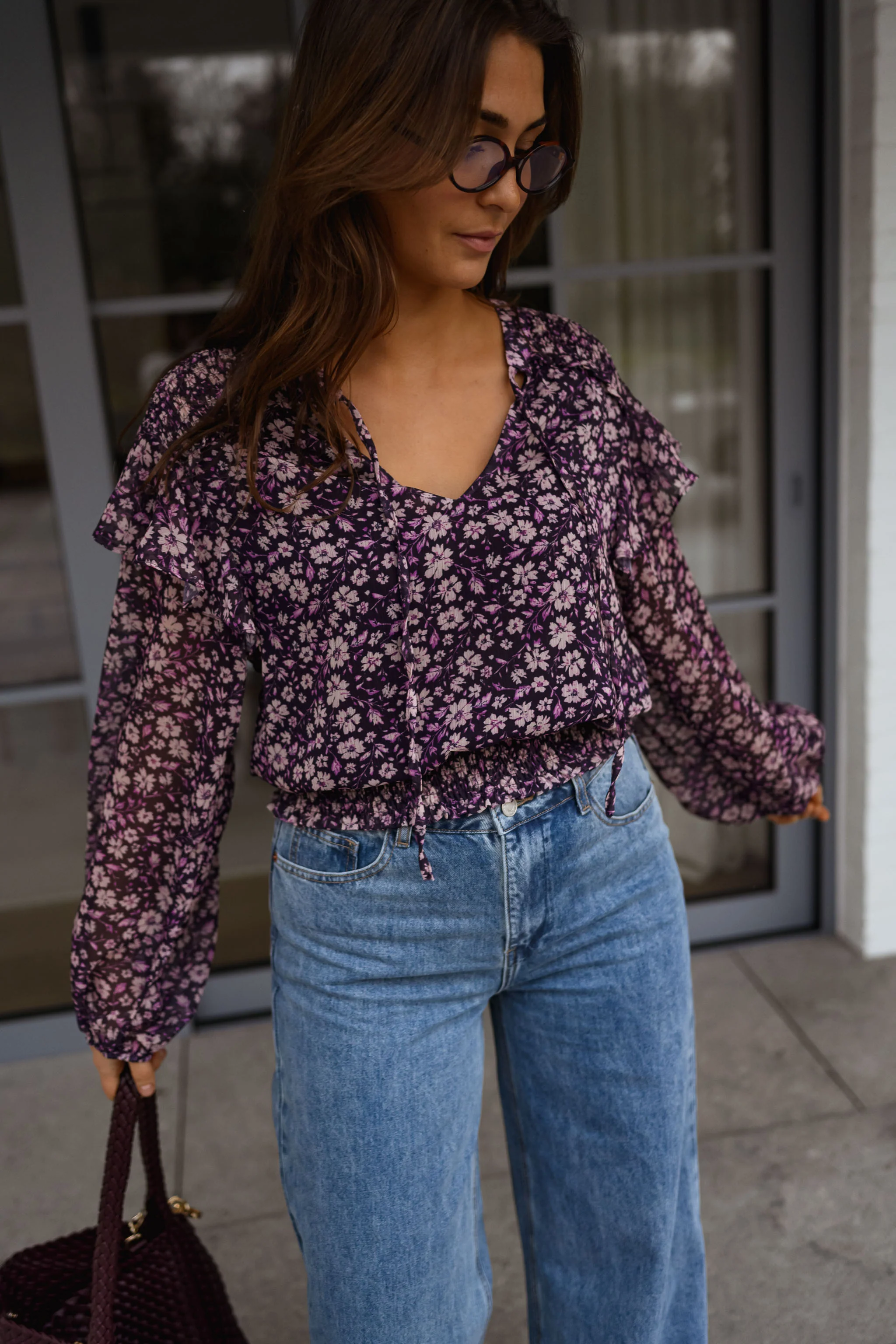 Blouse Elisabeth - mauve à fleurs - Image 18