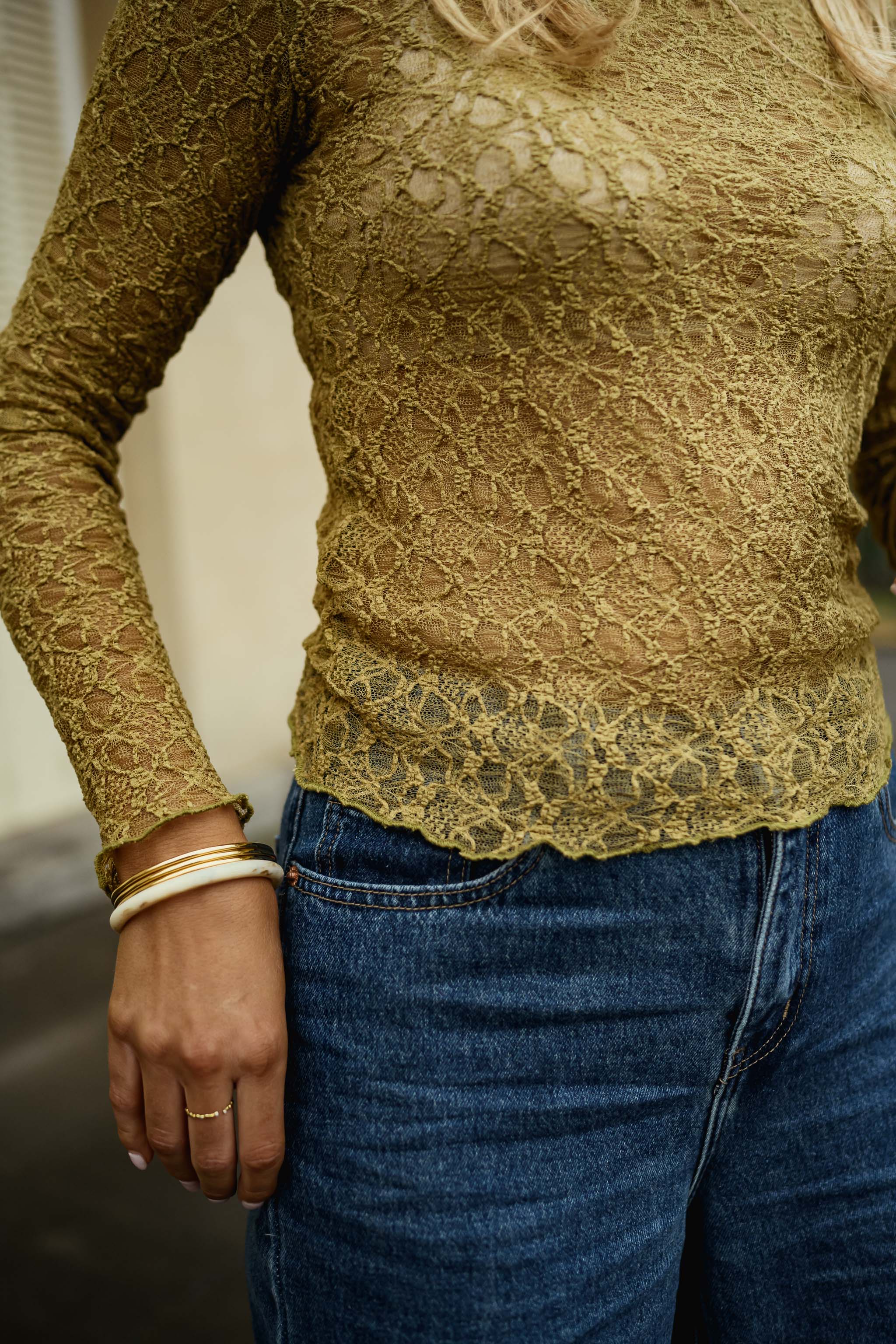 Blouse Francine - kaki - Image 5