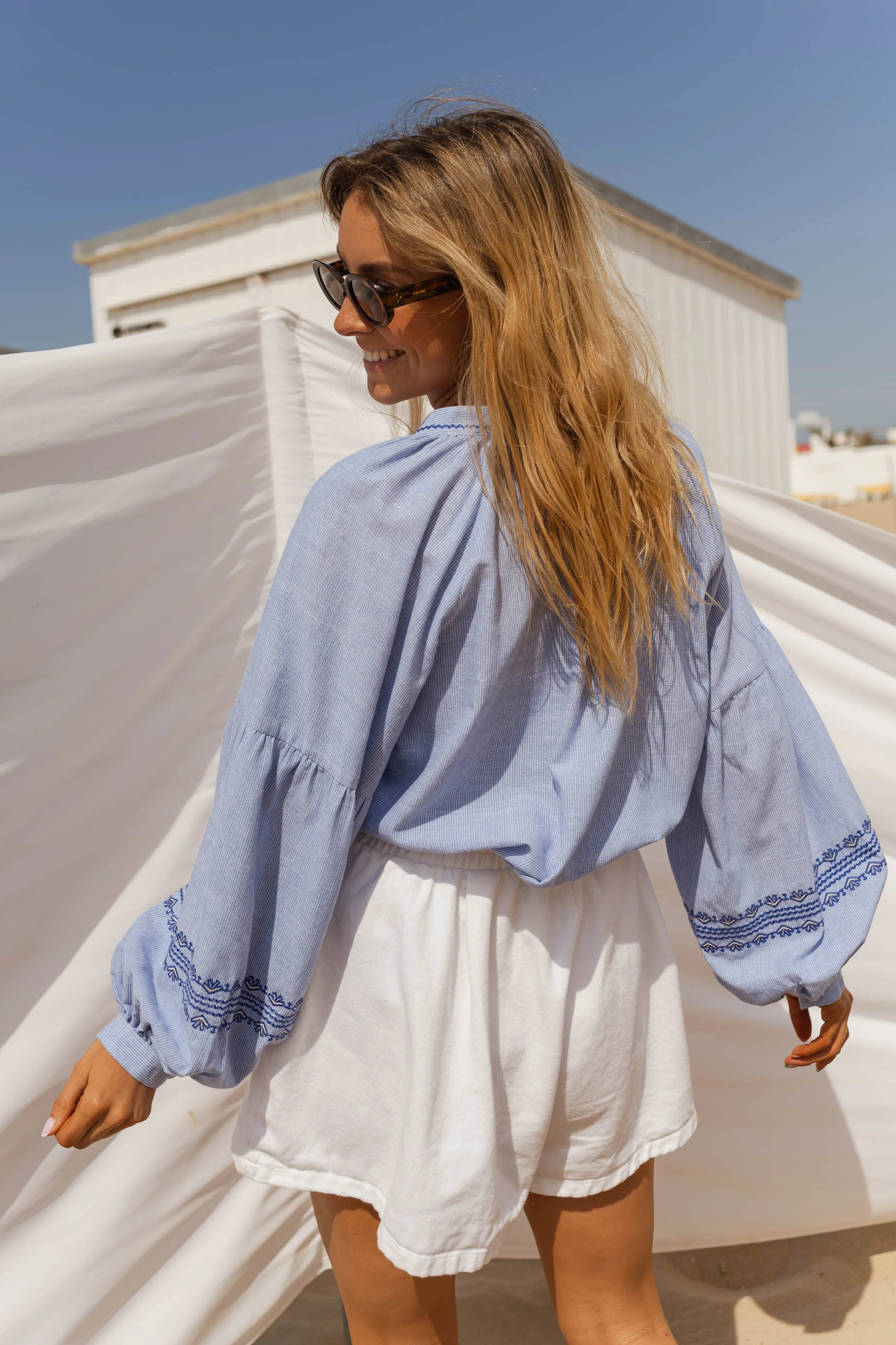 Blouse Hidir - bleue - Image 8