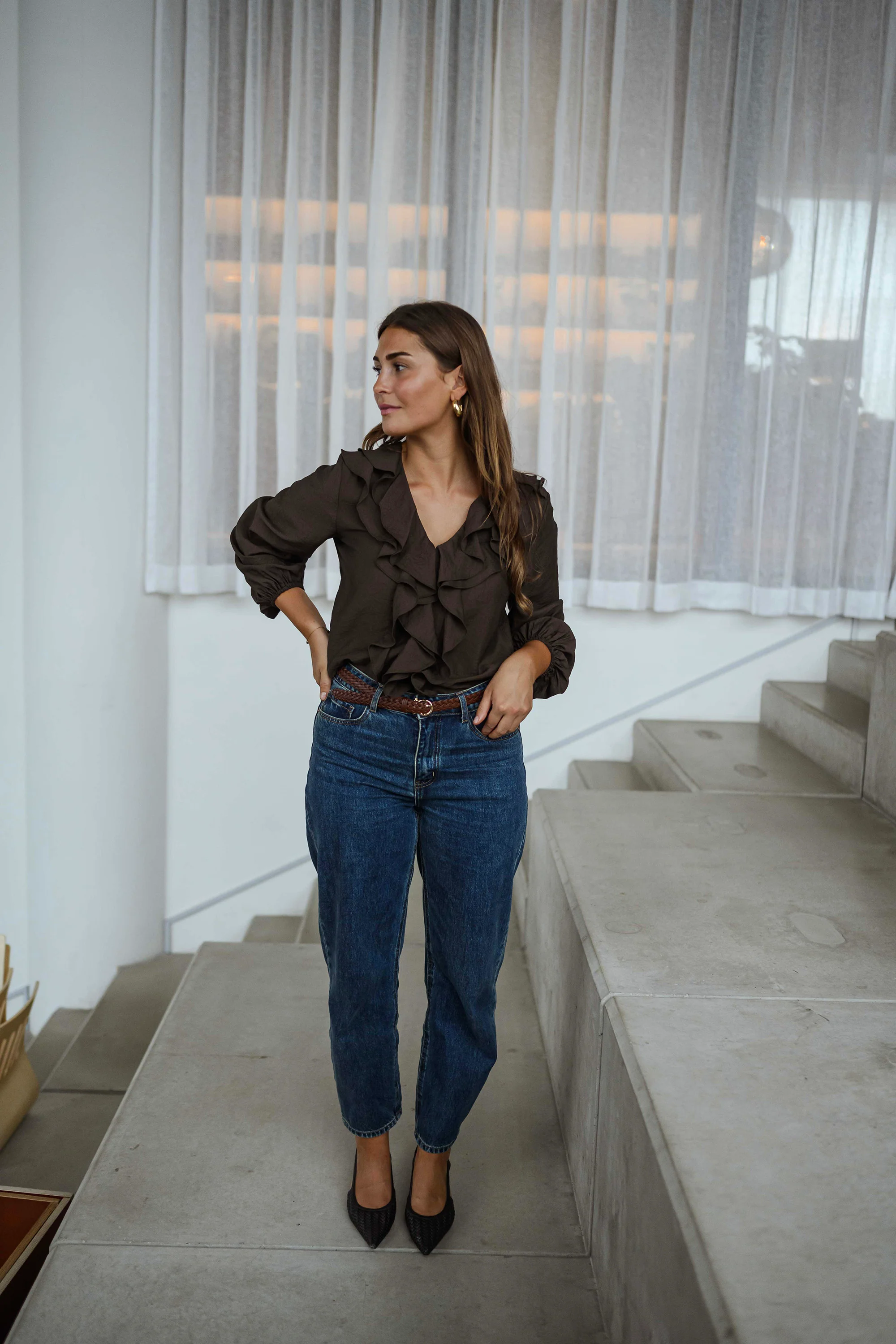 Blouse Roxane - chocolat - Image 6