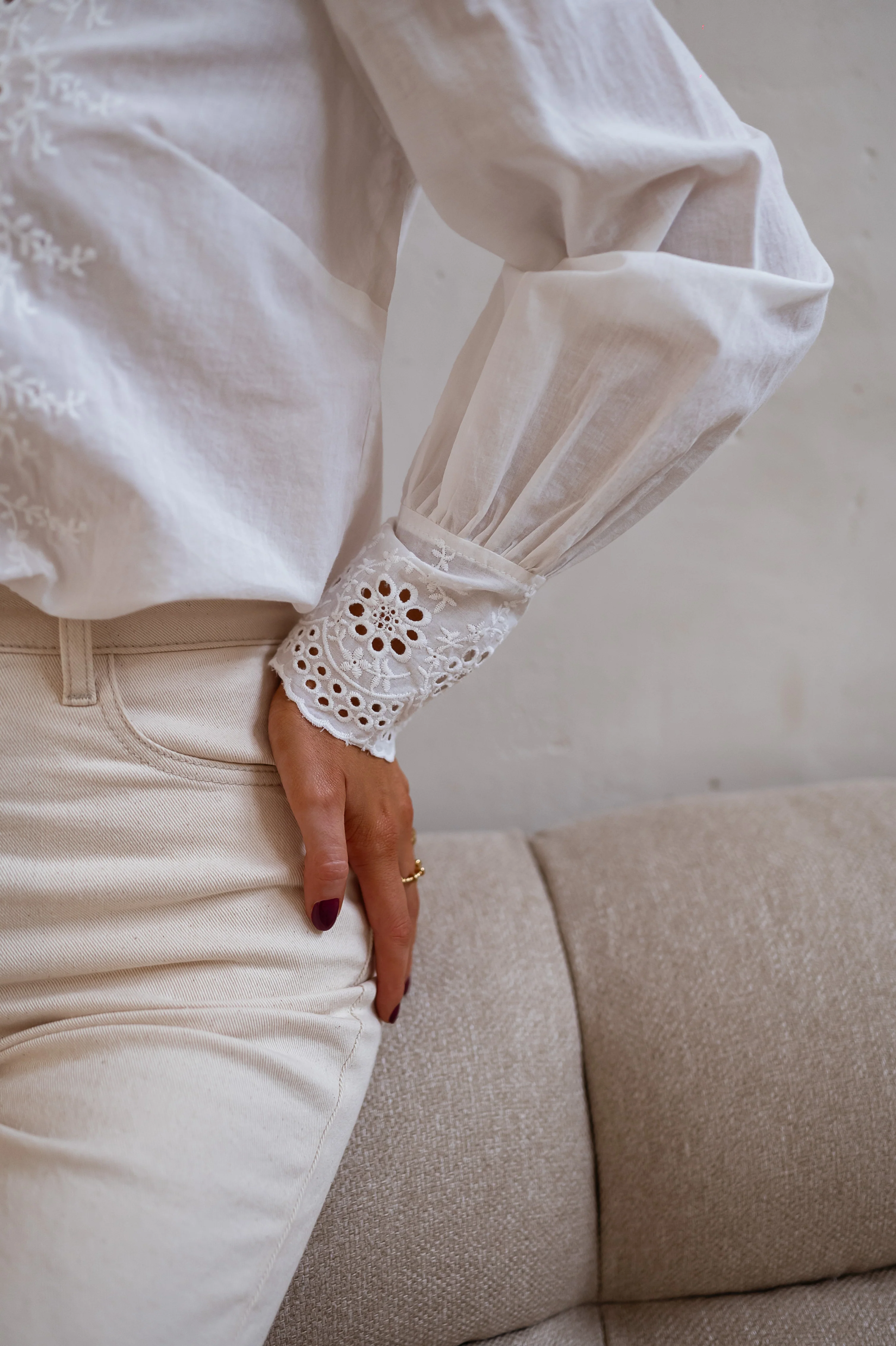 Blouse Ruby - écrue à broderie - Image 3