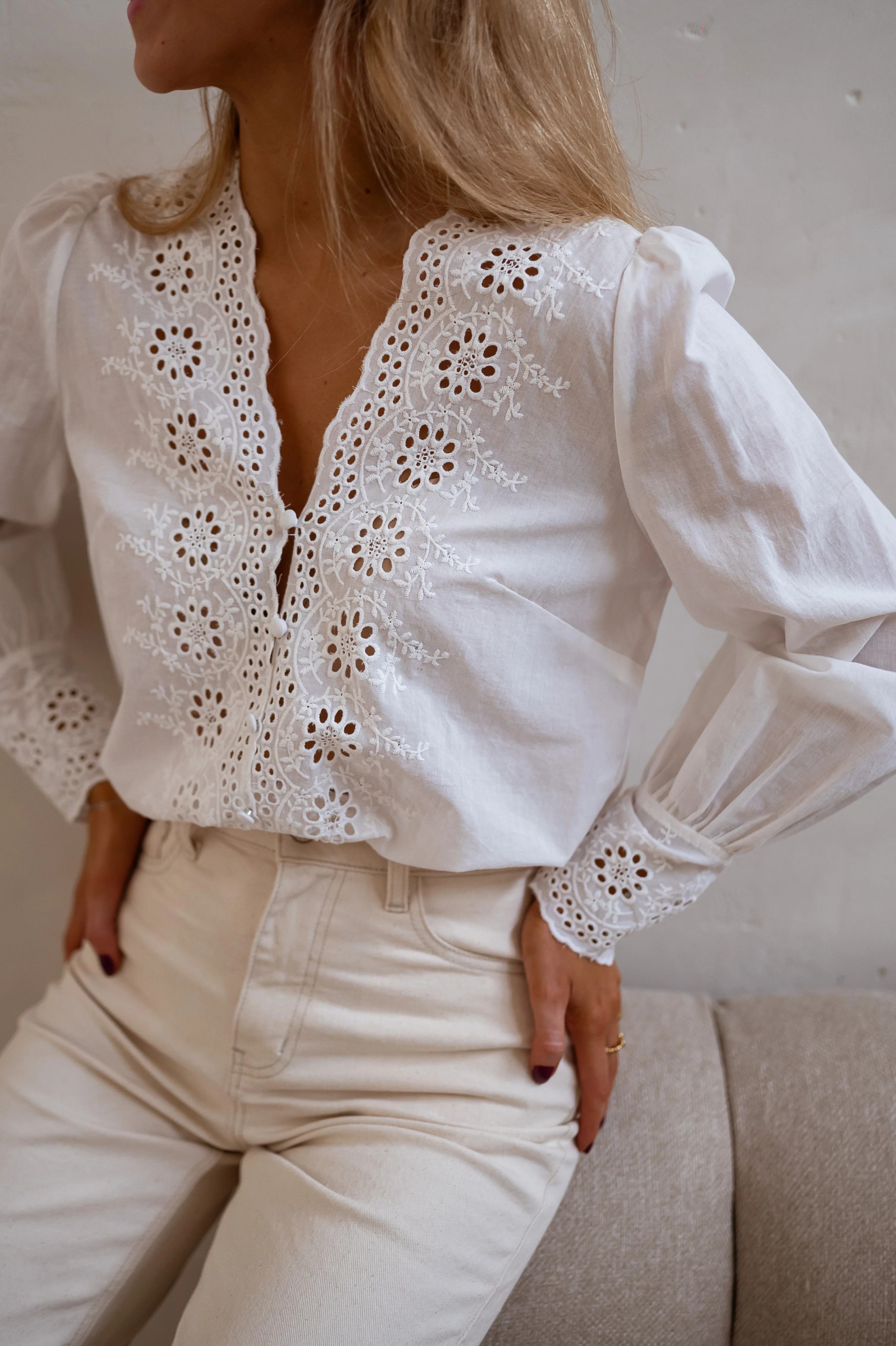 Blouse Ruby - écrue à broderie - Image 6
