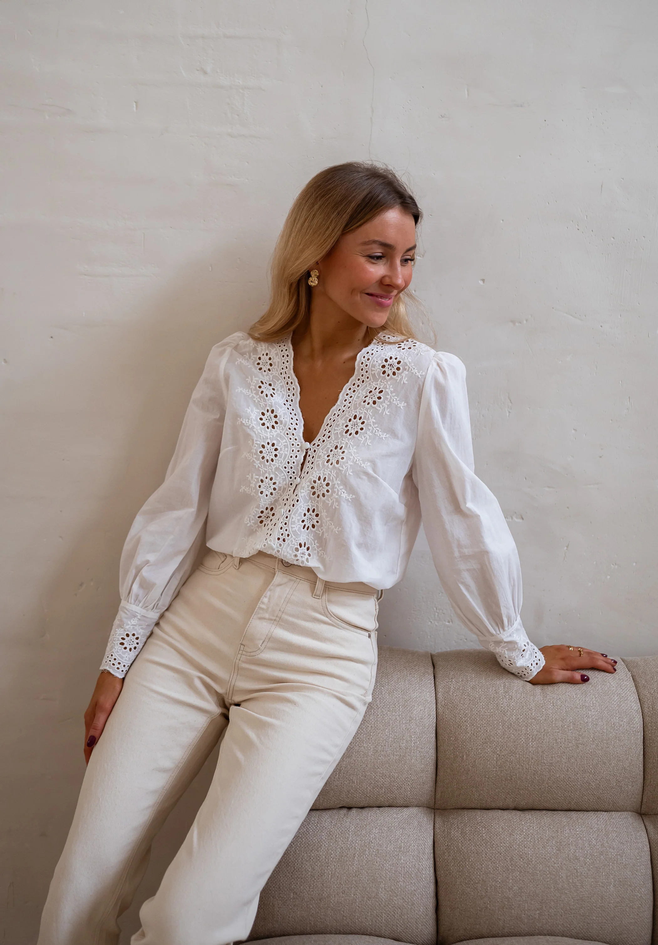 Blouse Ruby - écrue à broderie - Image 7