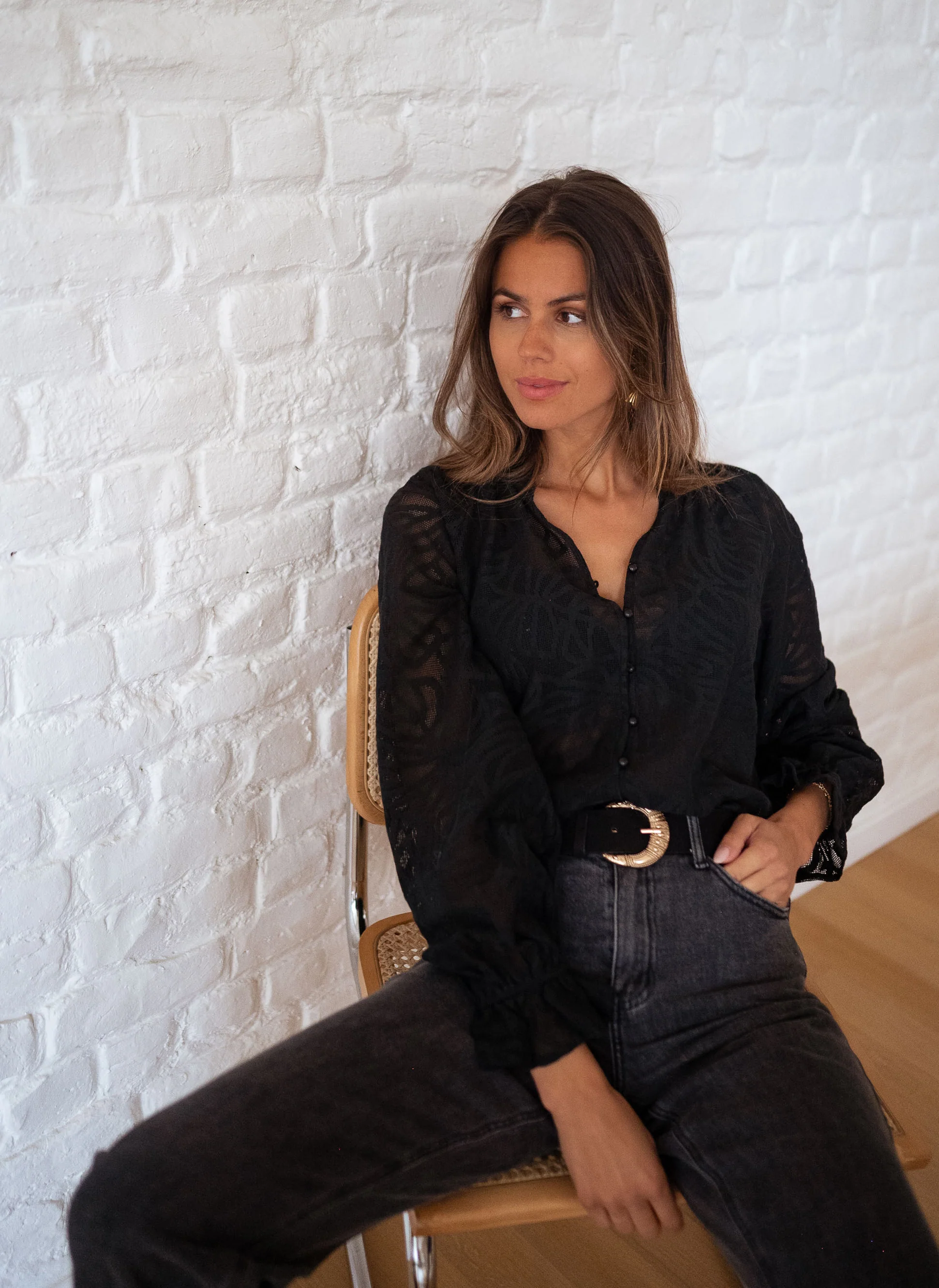 Blouse Salima - noire - Image 9