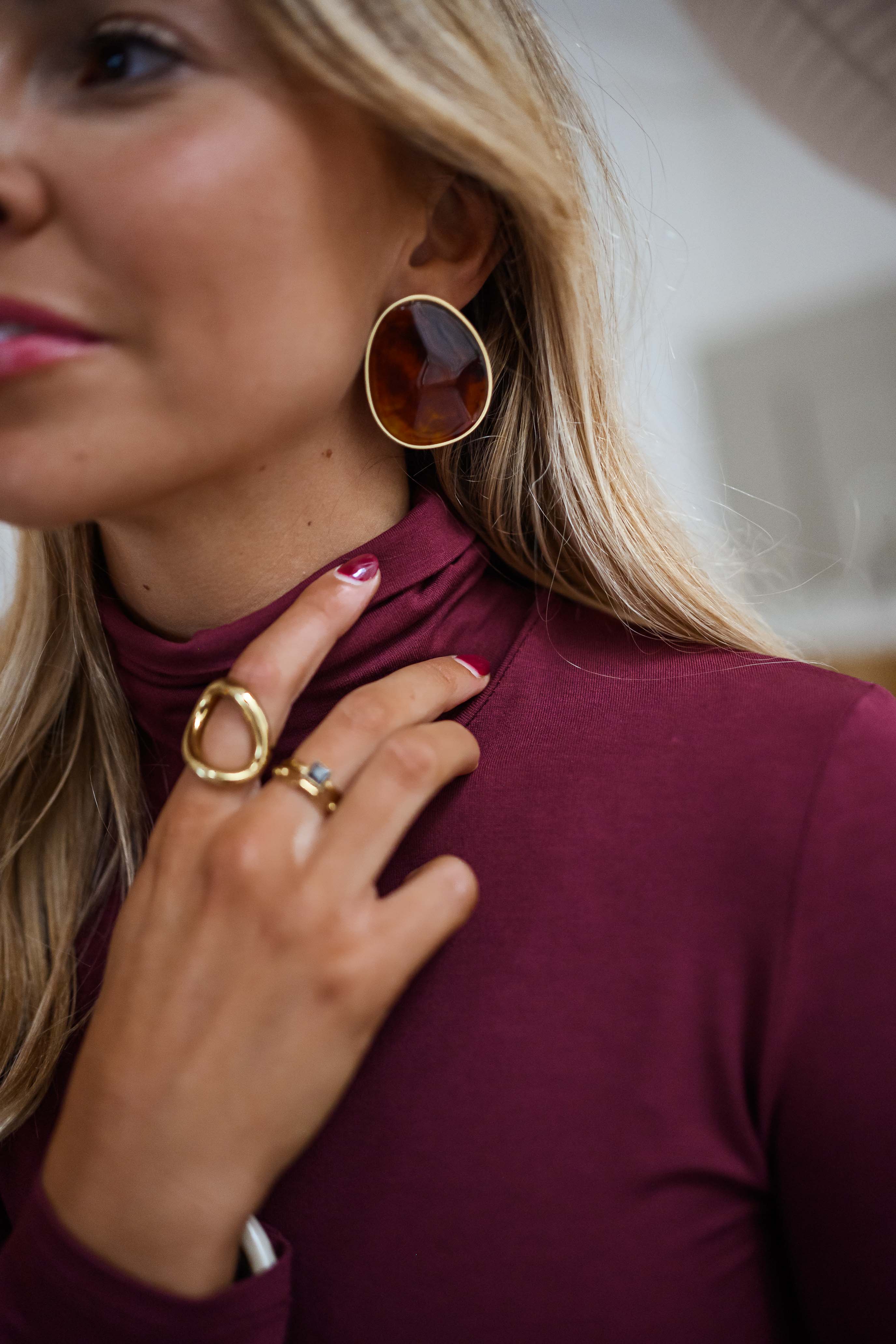 Boucles d'oreilles Louhane - brunes - Image 8