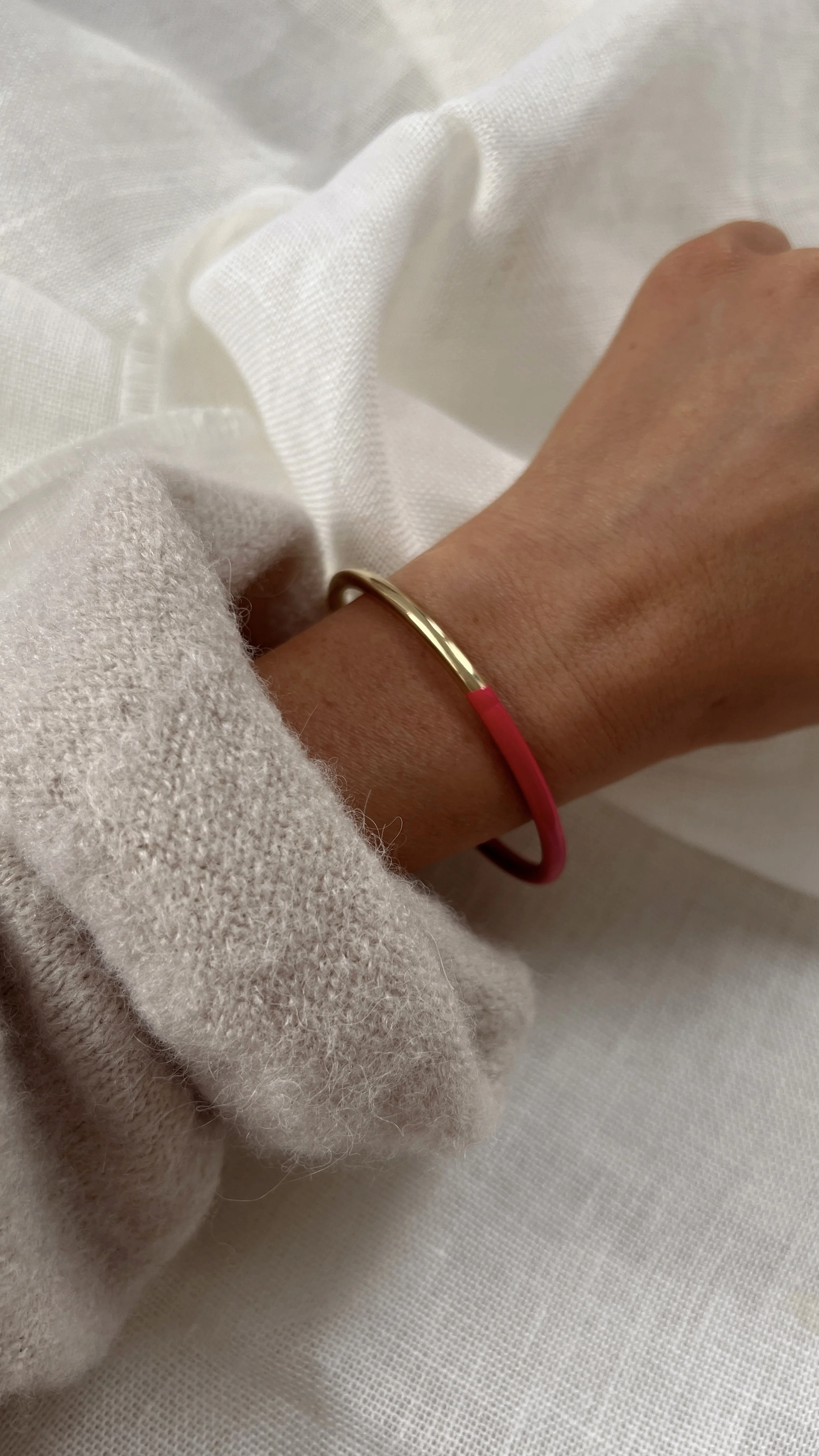 Bracelet Vienne - doré et rose - Image 4