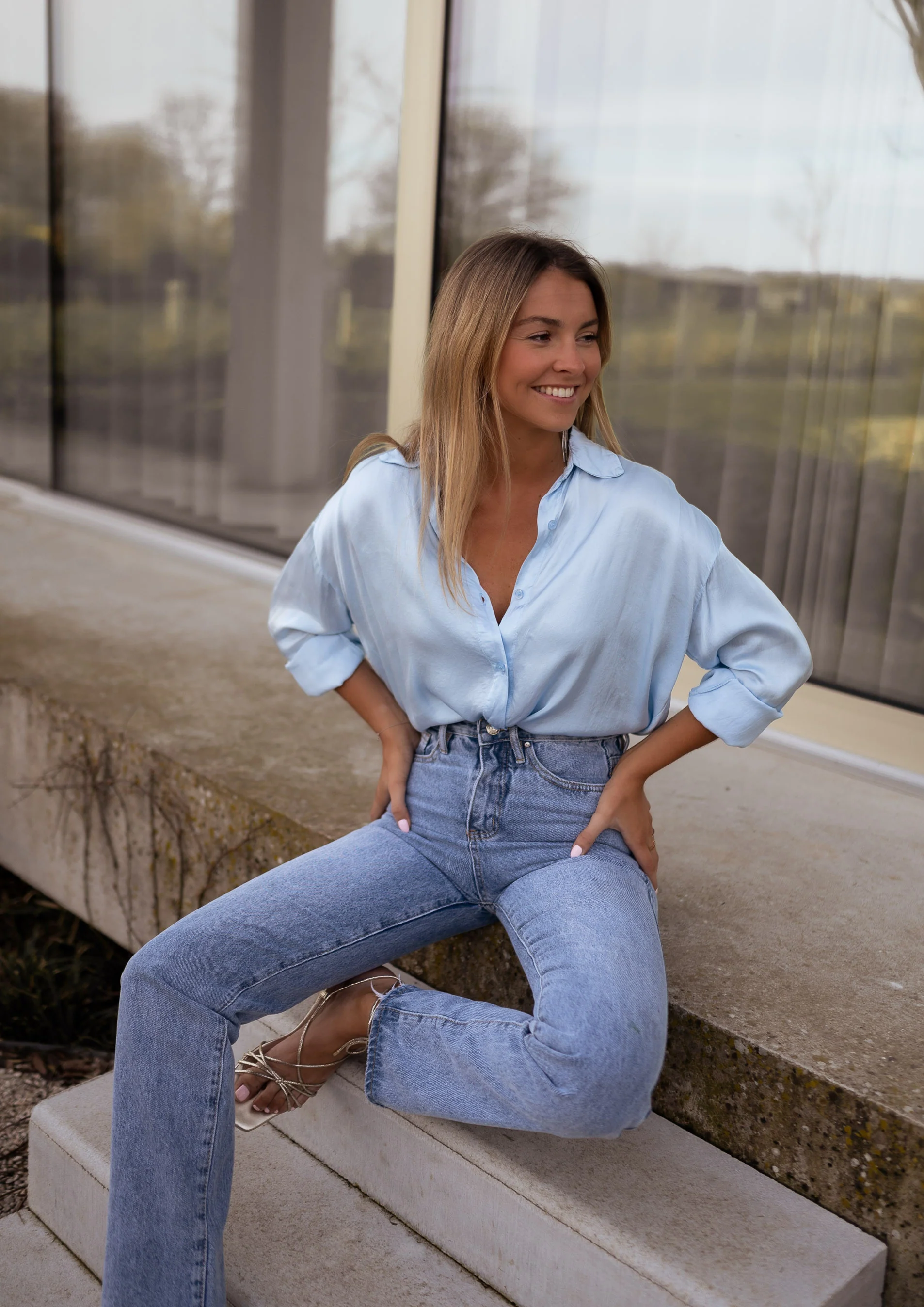 Chemise Britte - bleu clair - Image 6