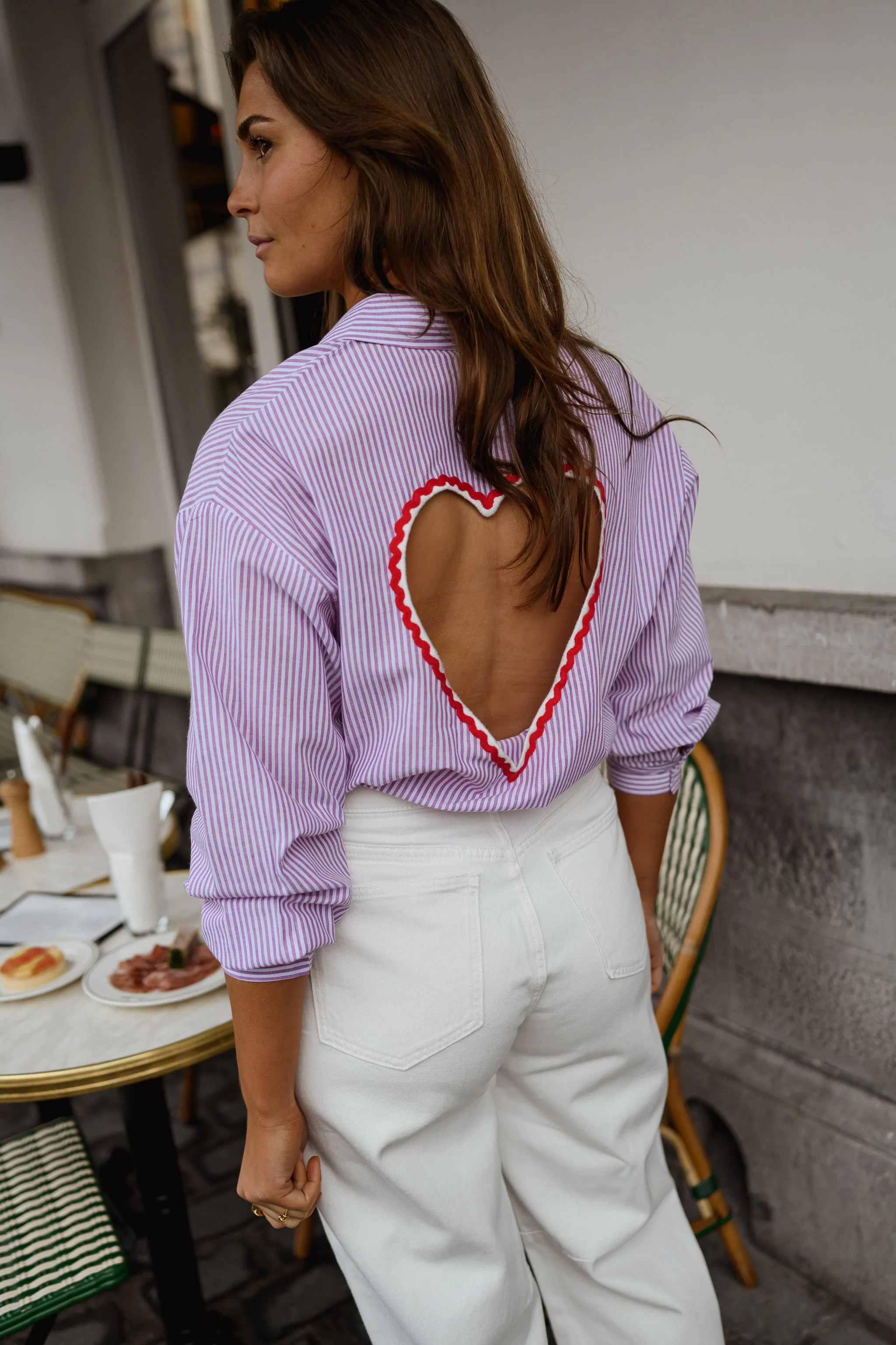 Chemise Julie - lilas à lignes - Image 8
