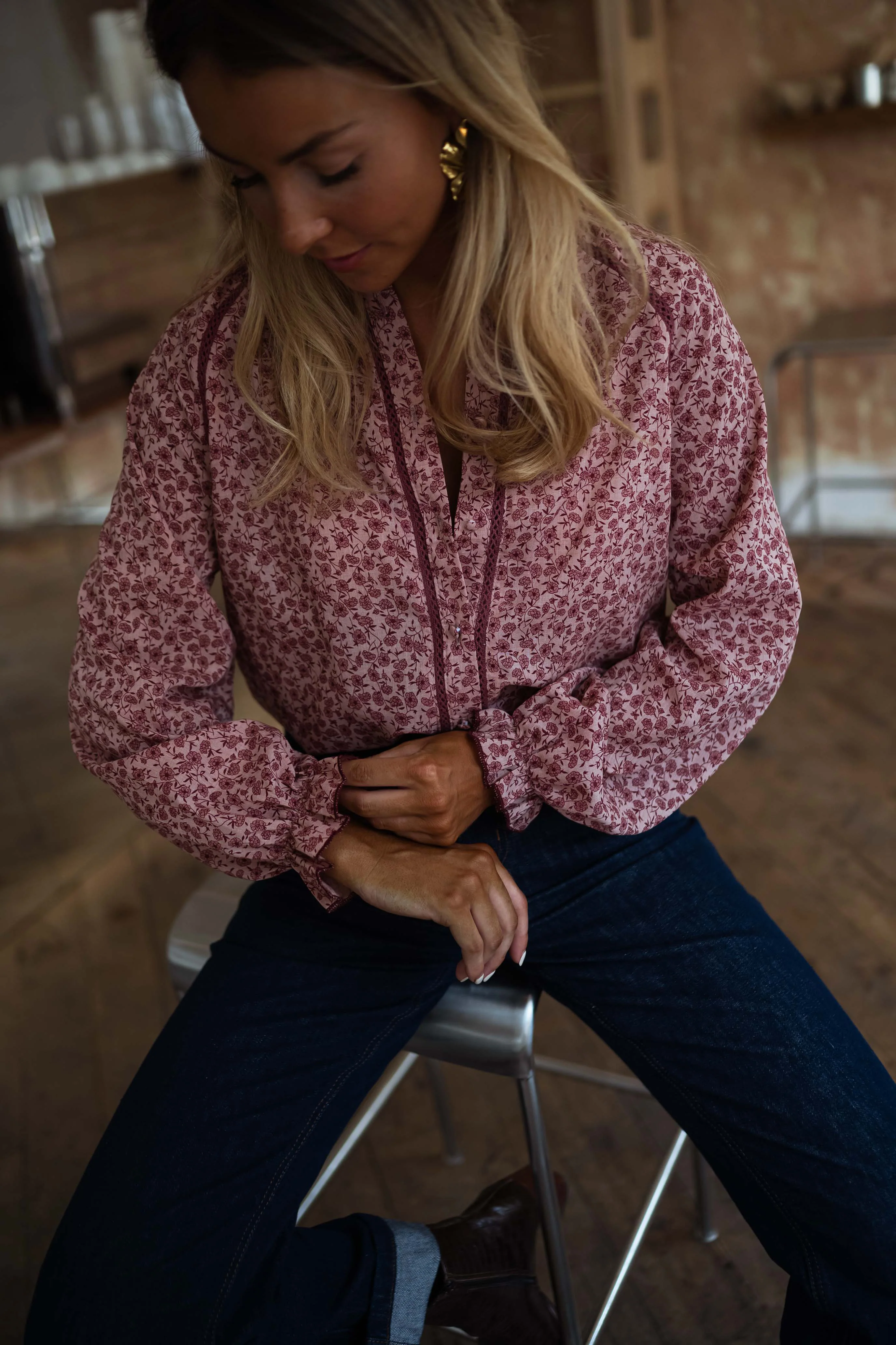 Chemise Natacha - rose à motifs - Image 7