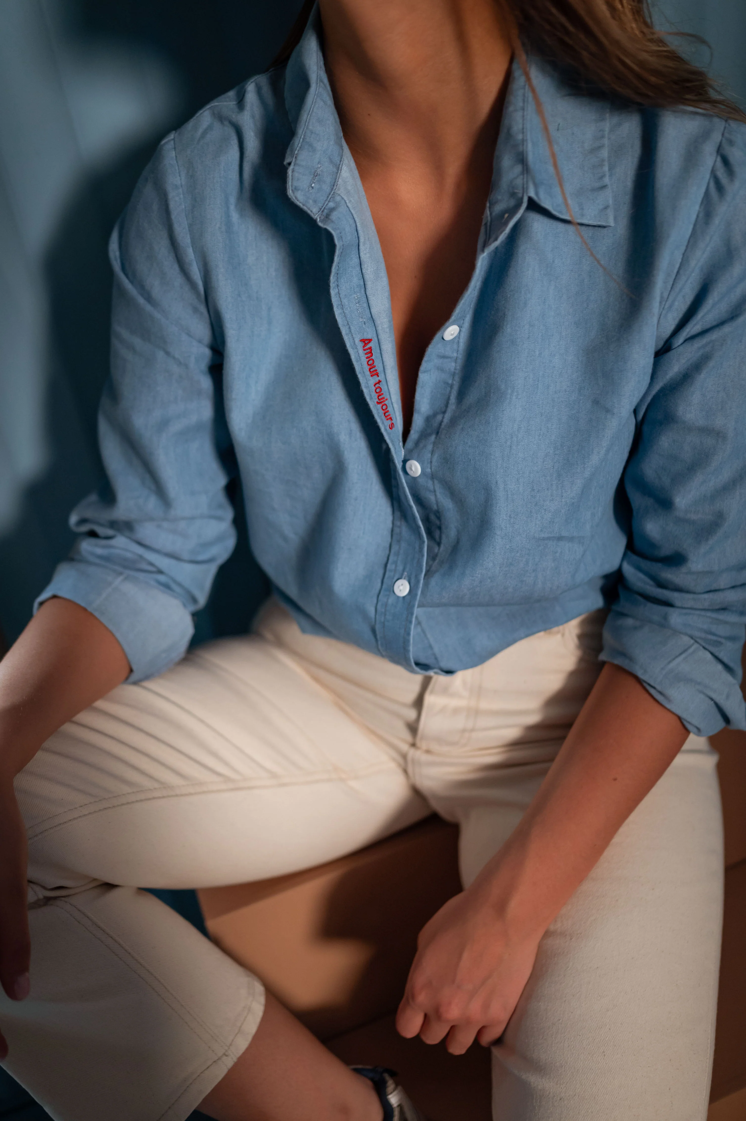 Chemise Oliver - en jeans bleu - Image 7