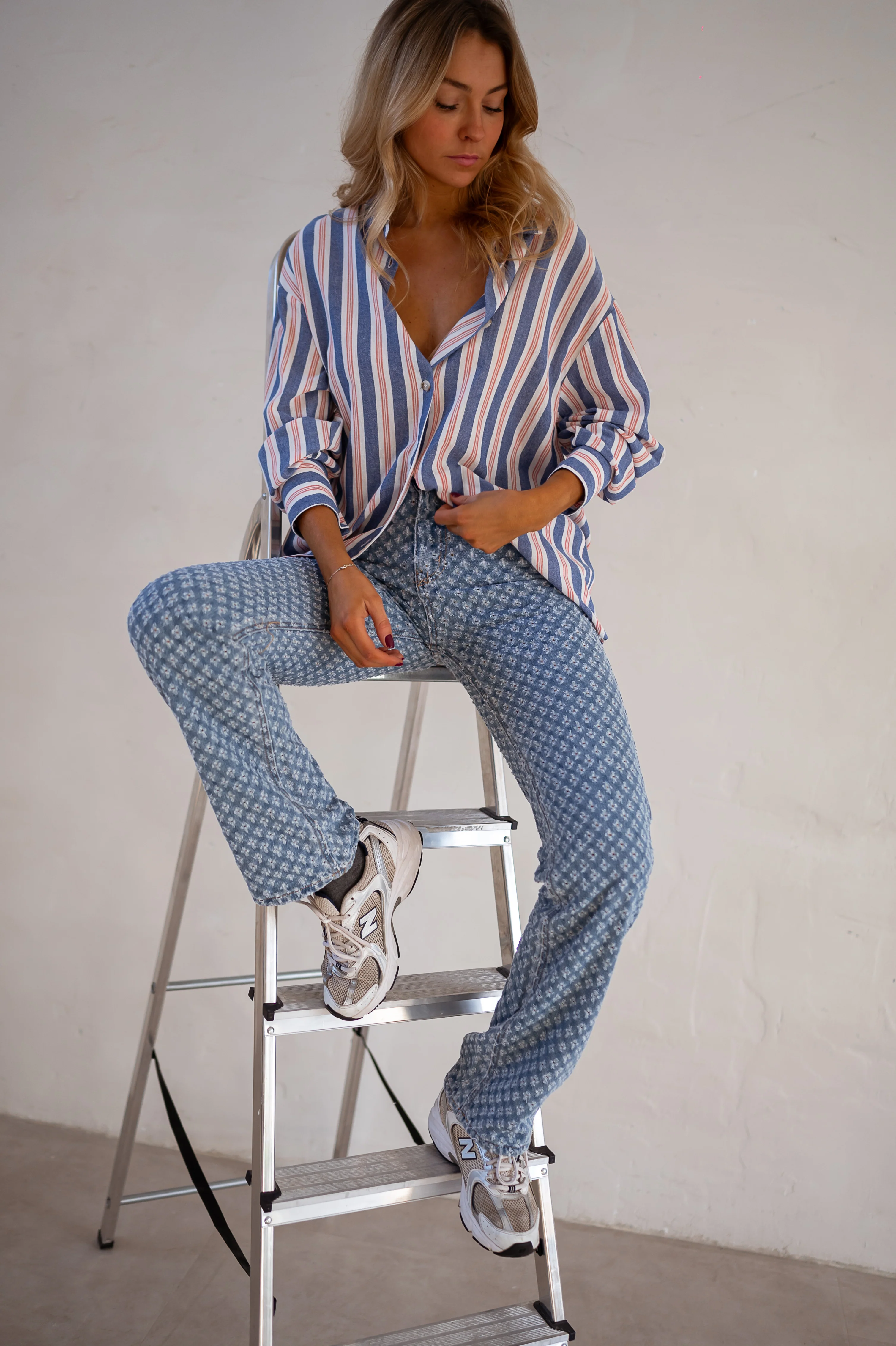 Chemise Sally - à lignes bleues - Image 7