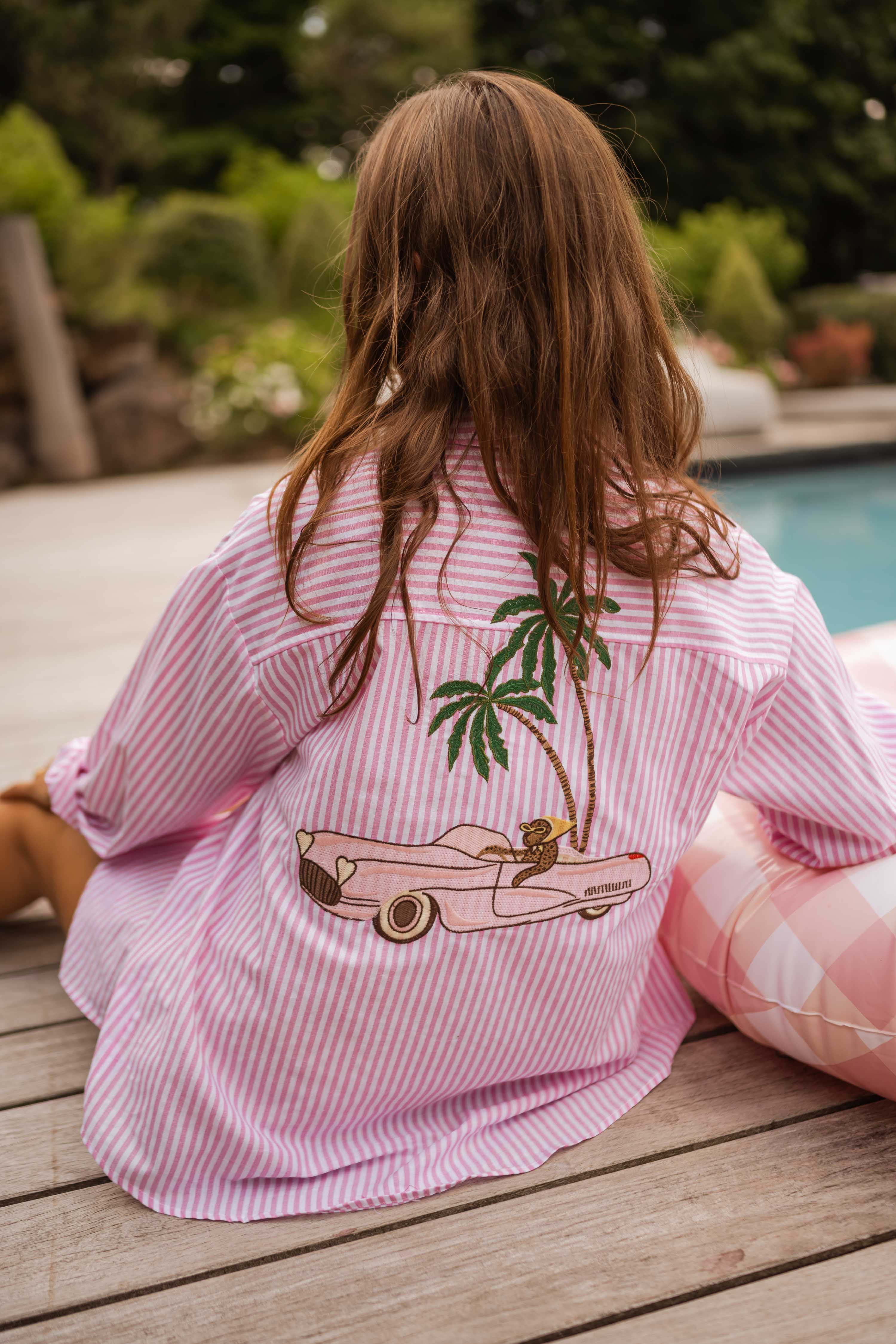 Chemise Umay - rose à lignes - Image 9