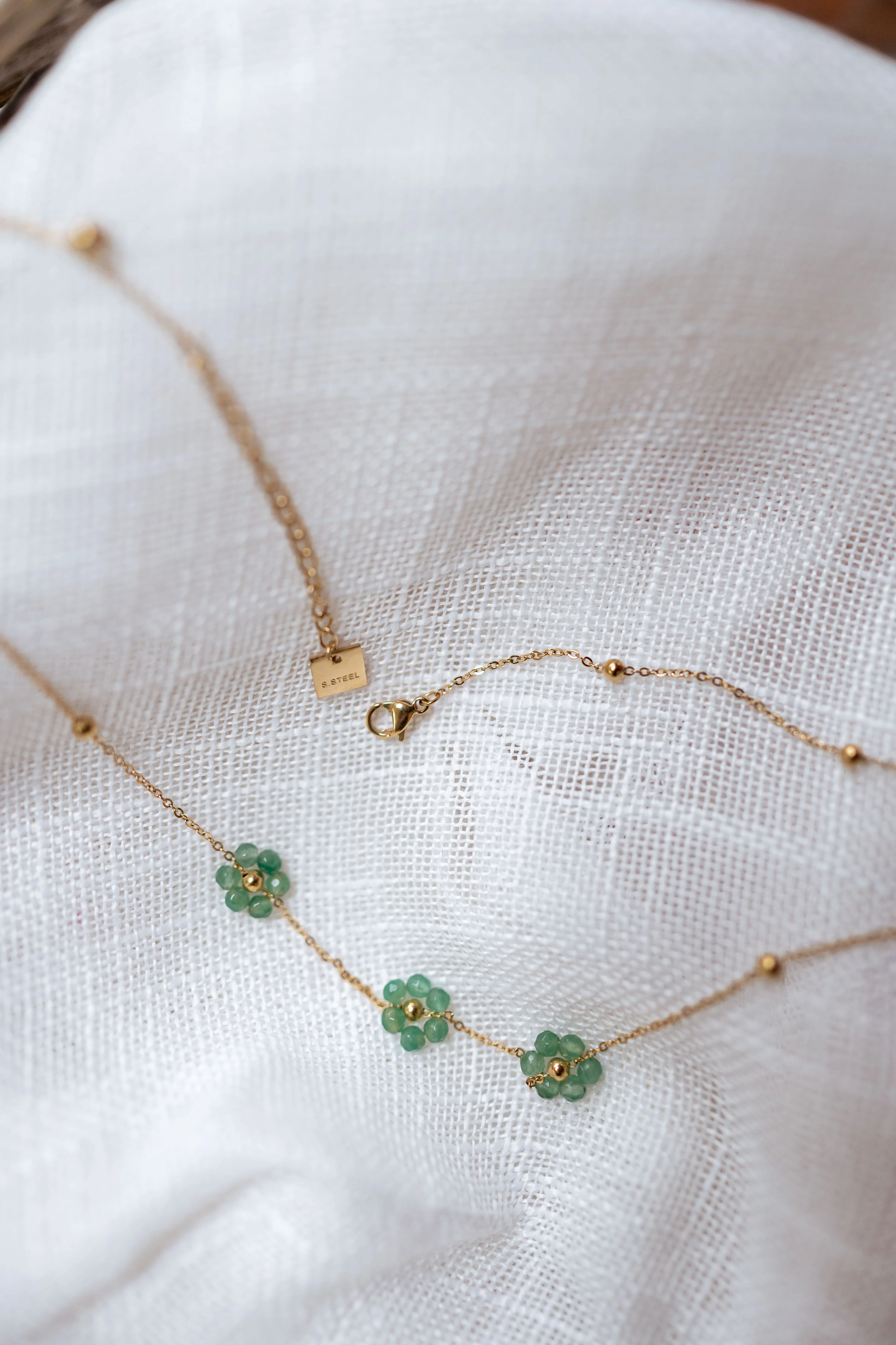 Collier Flowi - vert et doré - Image 4