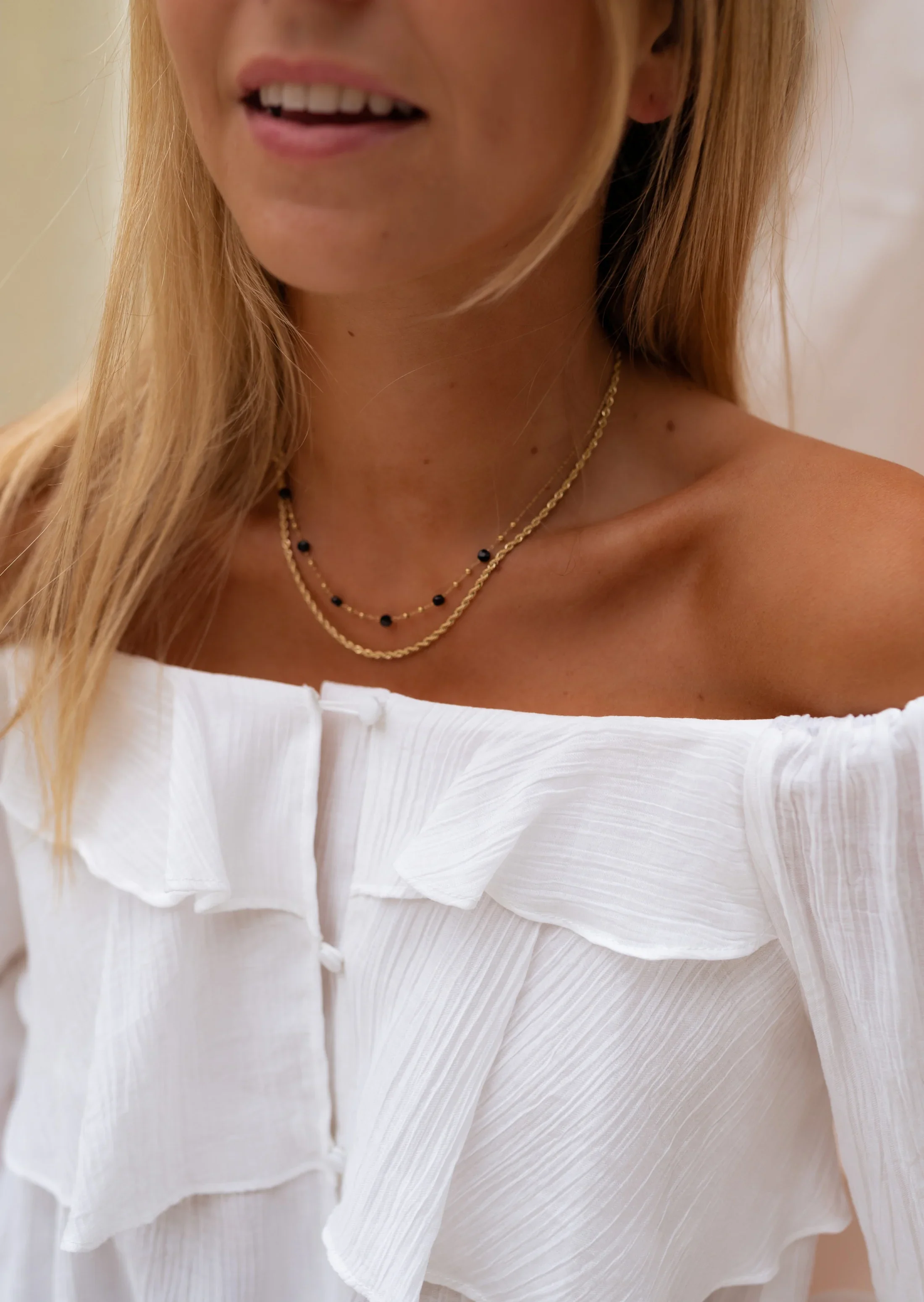 Collier Pruda - doré et noir - Image 2