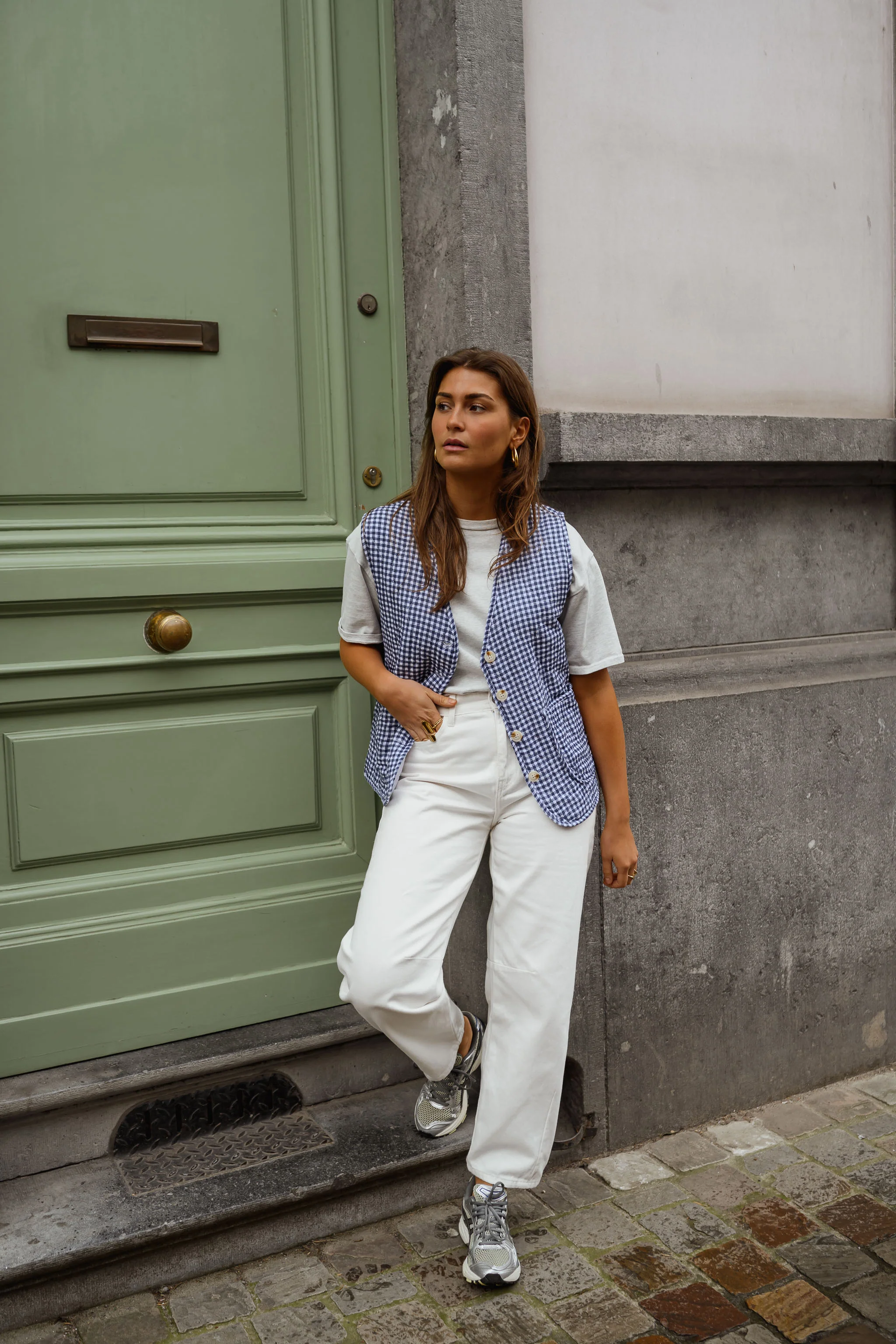 Gilet Agnes - vichy bleu - Image 13