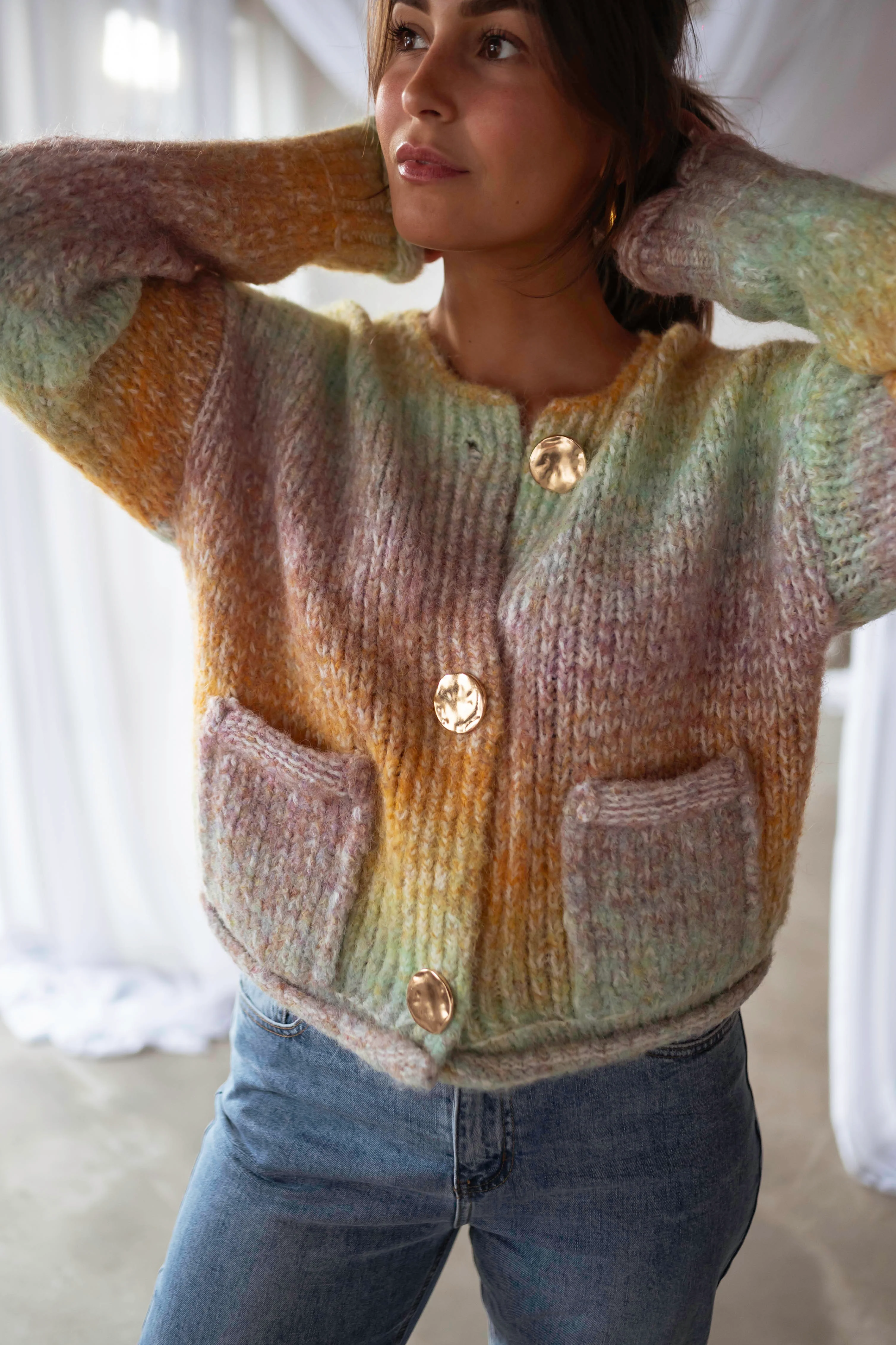 Gilet Chelton - jaune tie & dye - Image 6