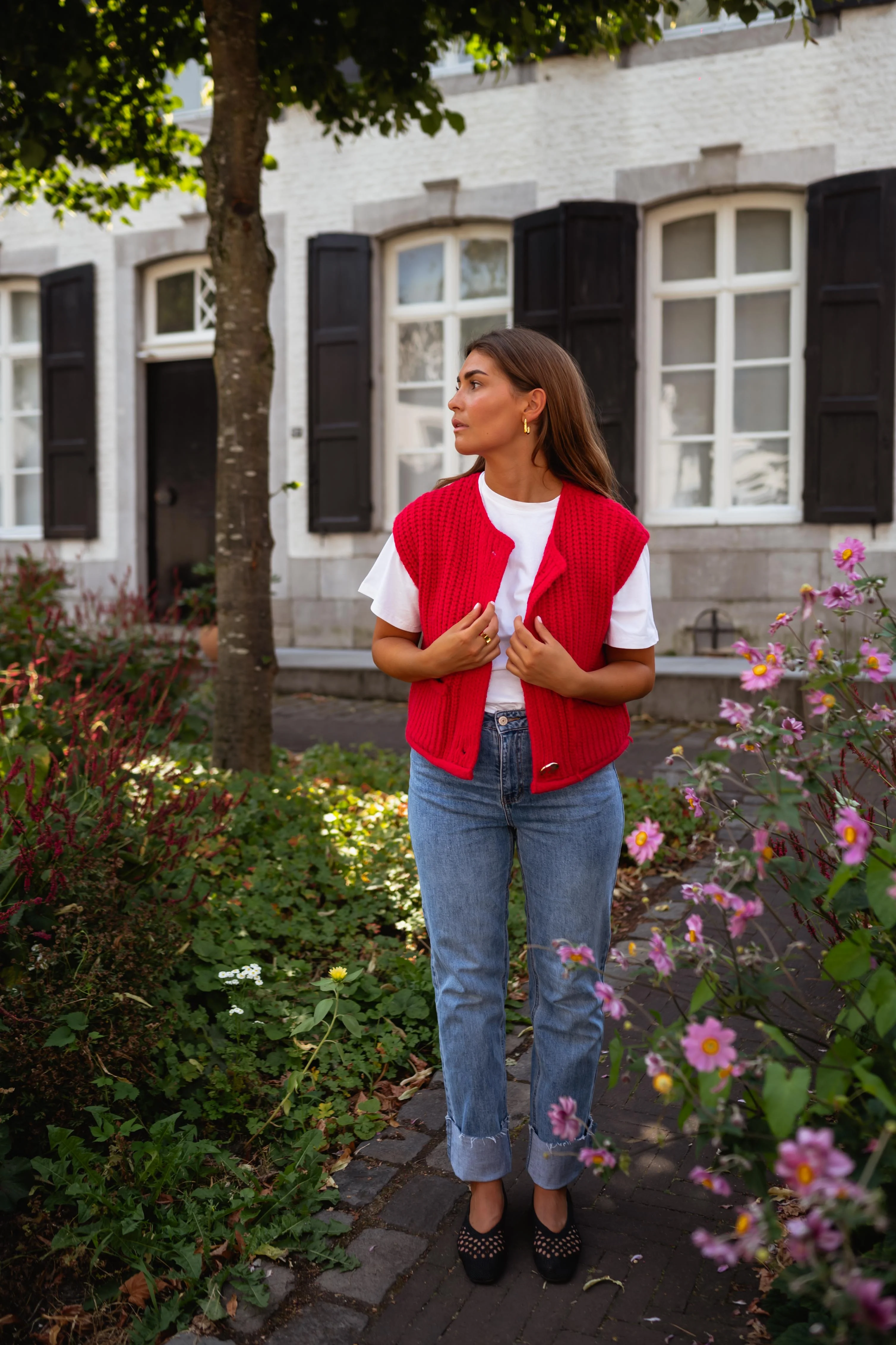 Gilet Corrine - rouge - Image 6