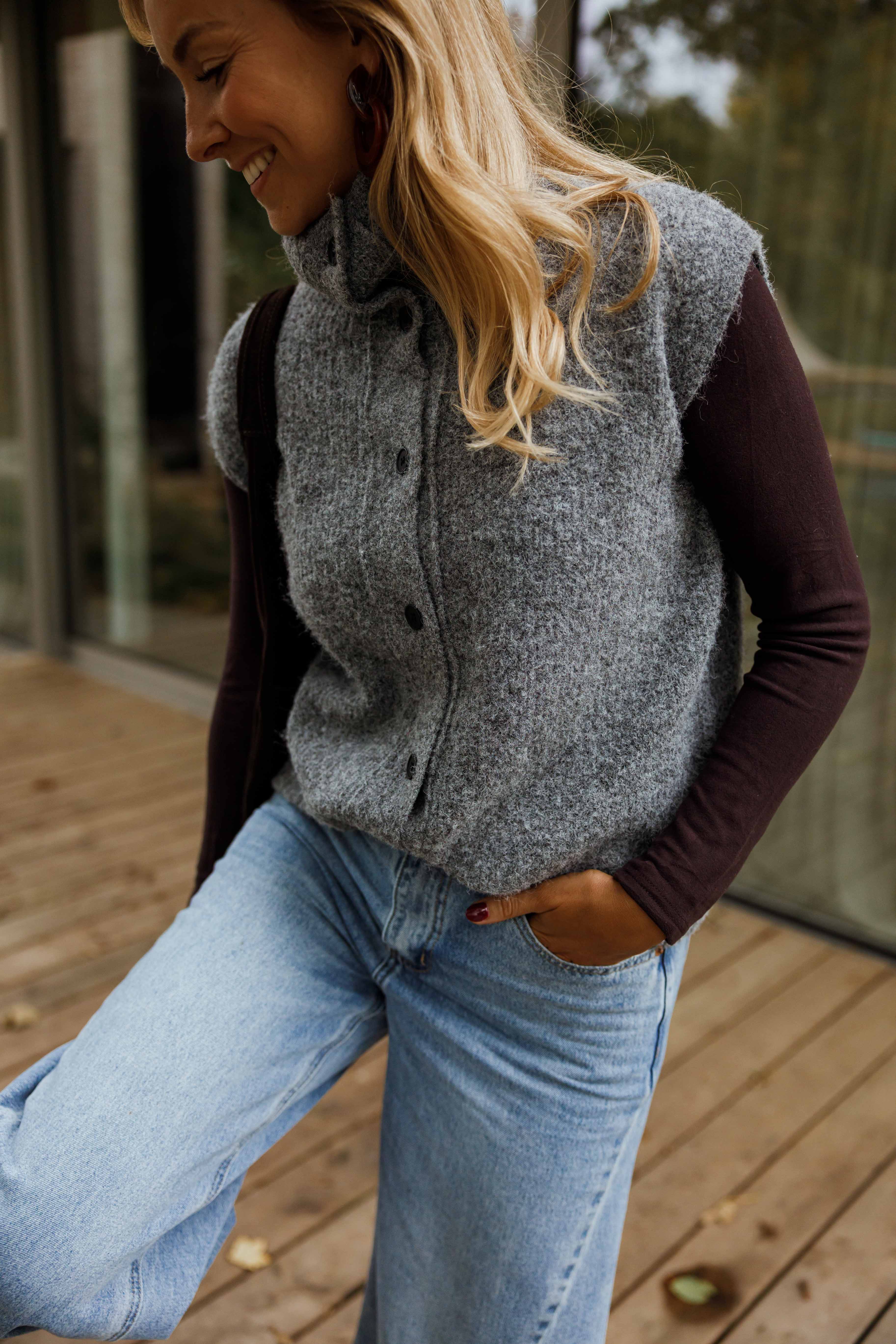 Gilet Dores - gris - Image 4