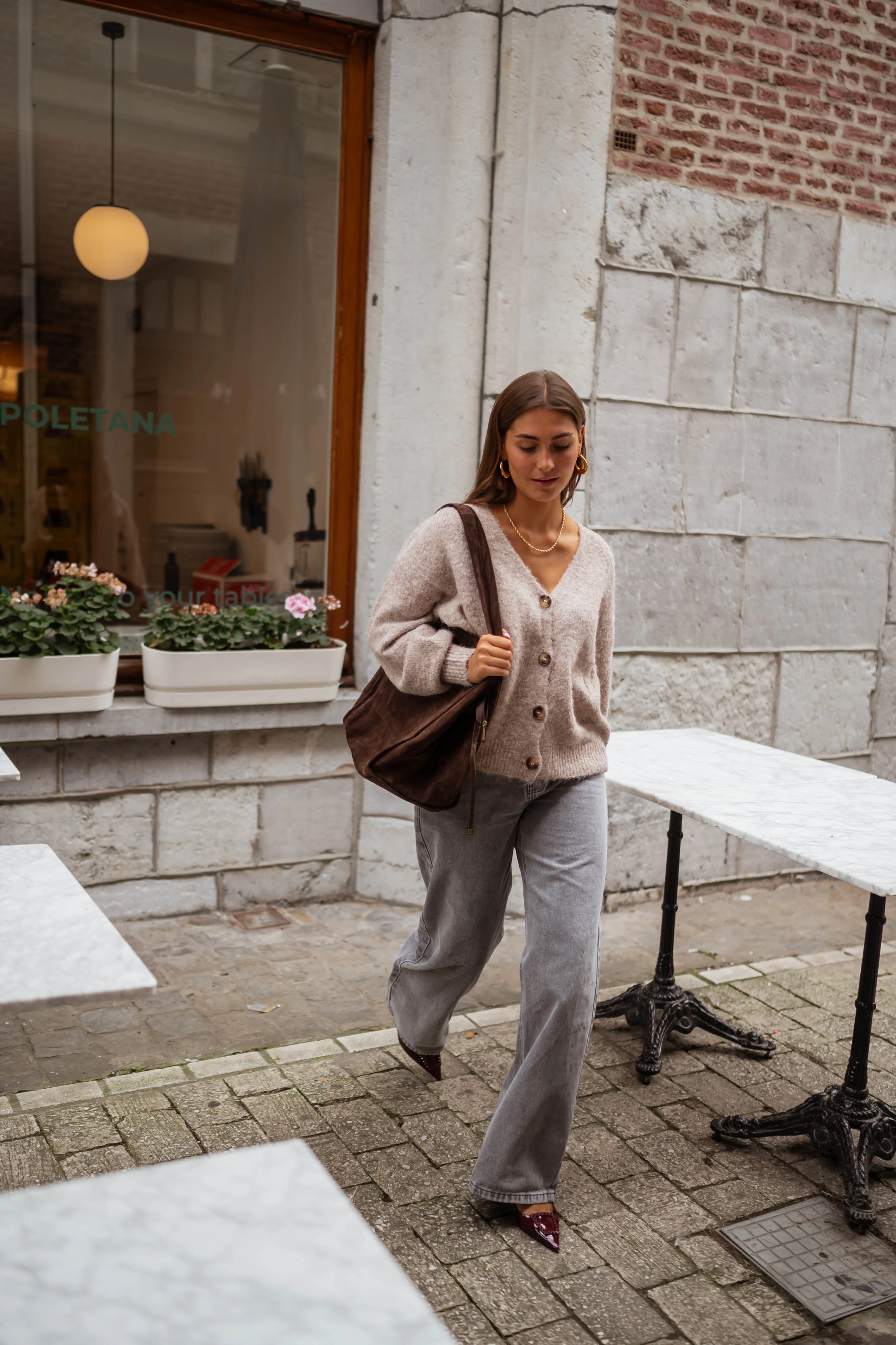 Gilet Elyne - taupe - Image 8