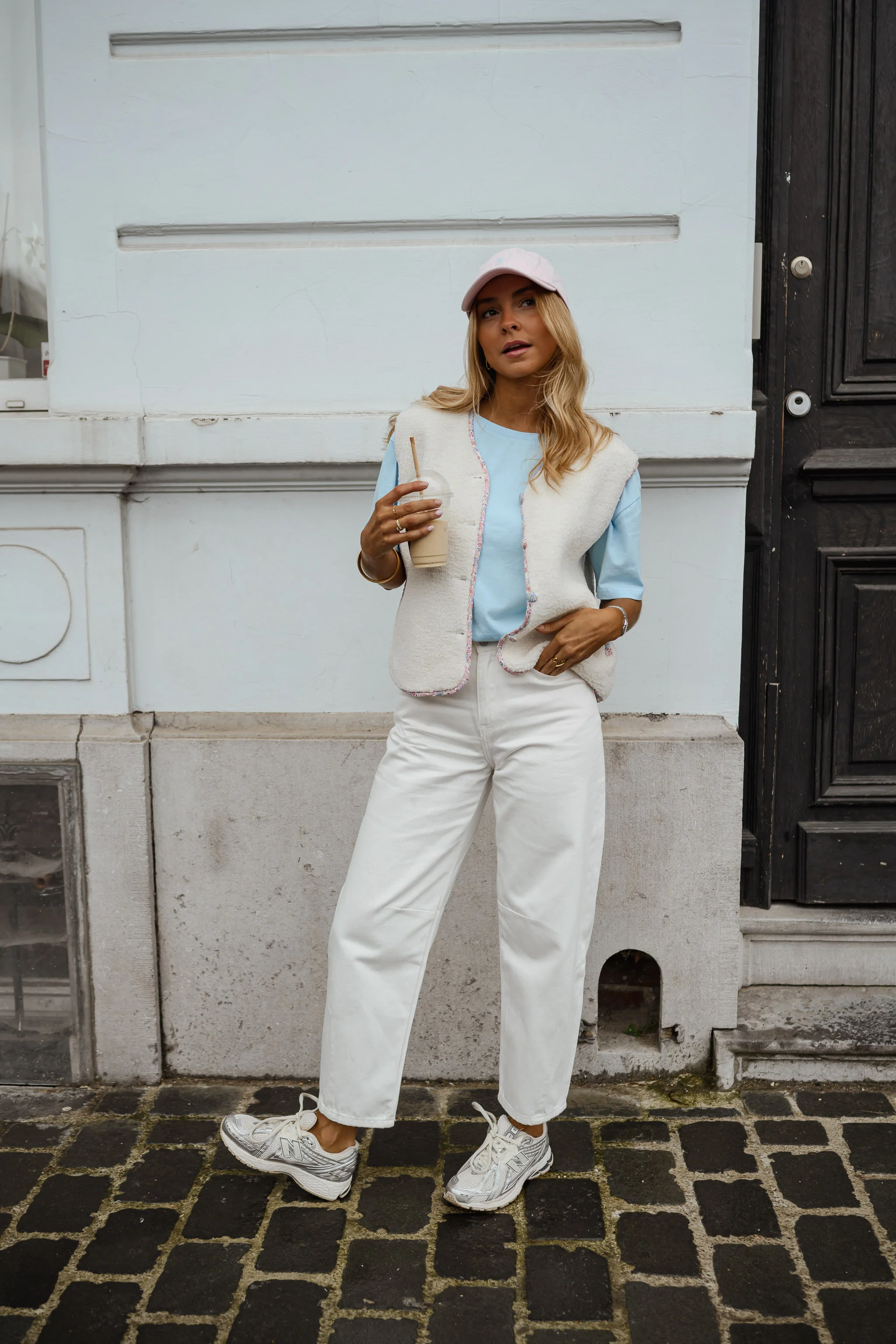 Gilet Gracie - écru à fleurs - Image 6