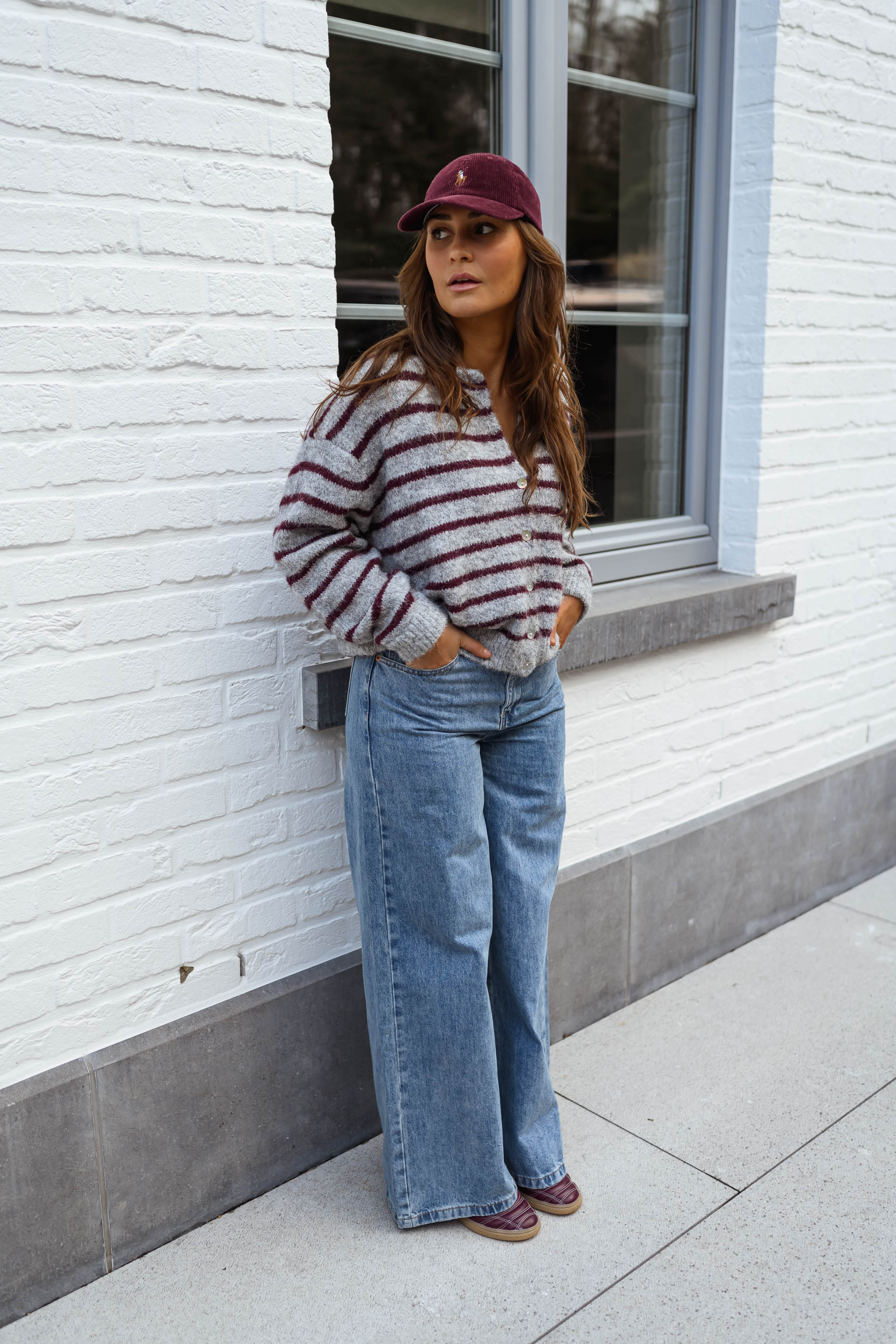 Gilet Harris - gris et bordeaux - Image 10