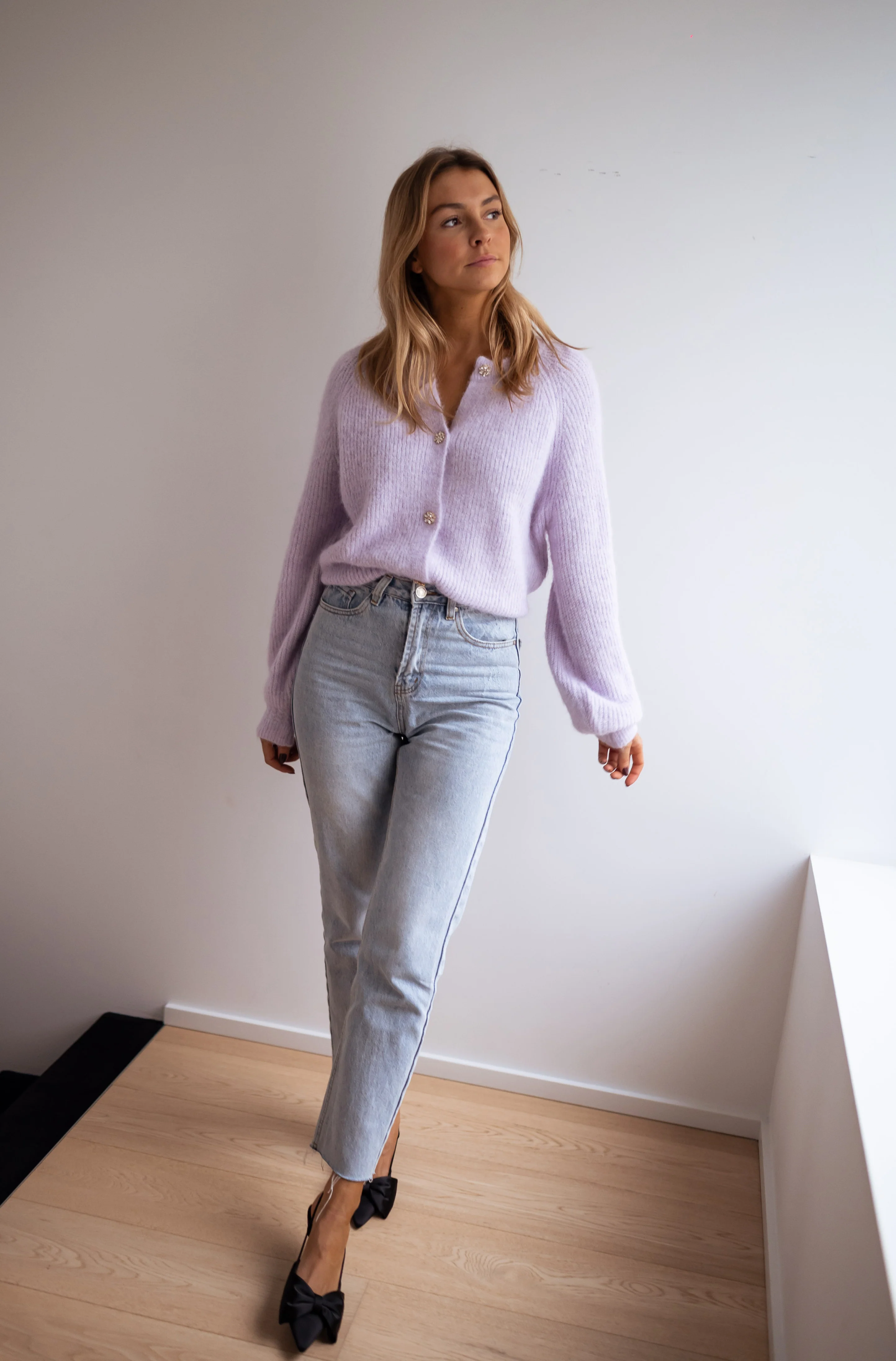 Gilet Isa - lilas à boutons brillants - Image 6