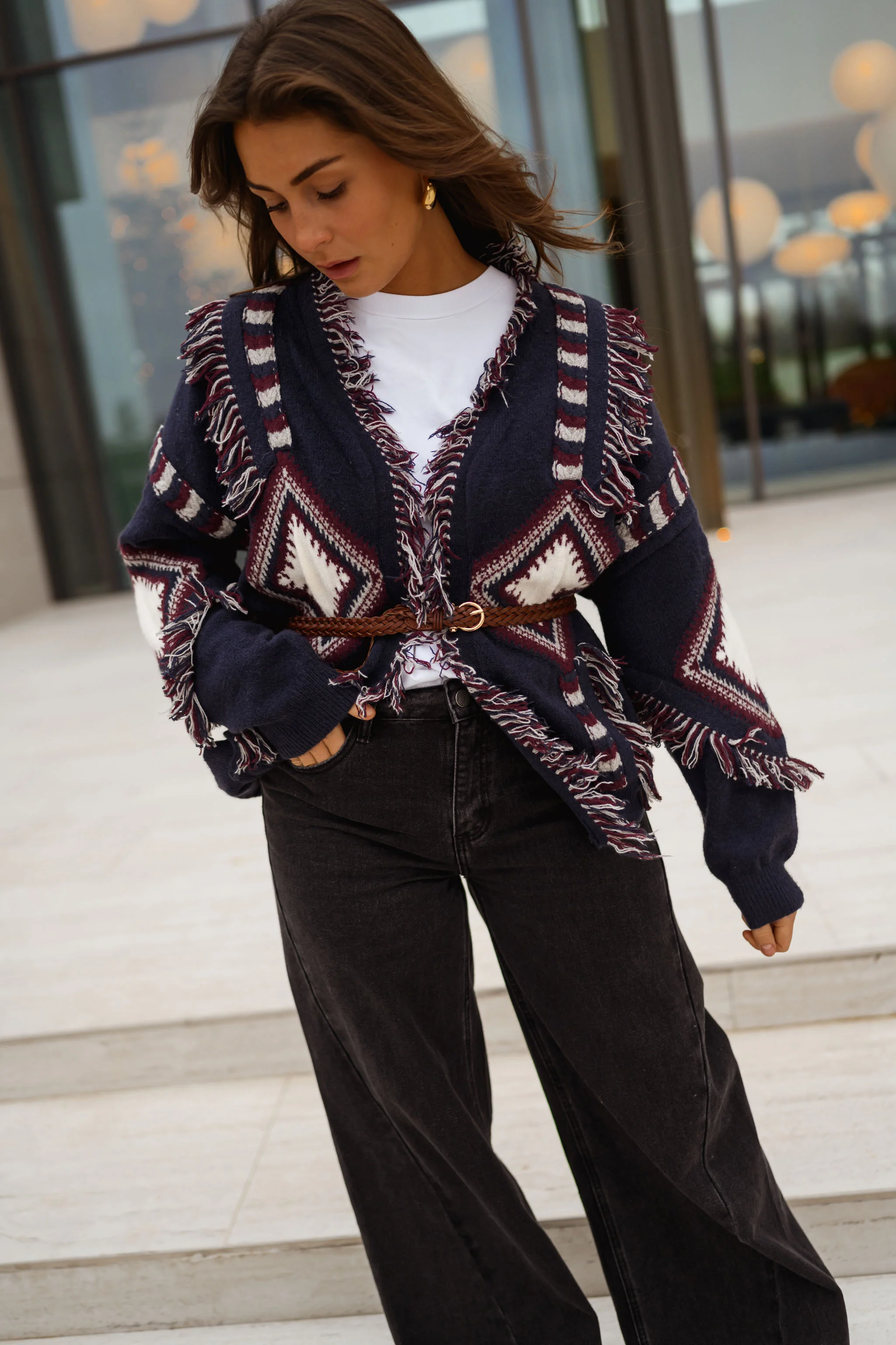Gilet Leone - bleu à motifs - Image 10