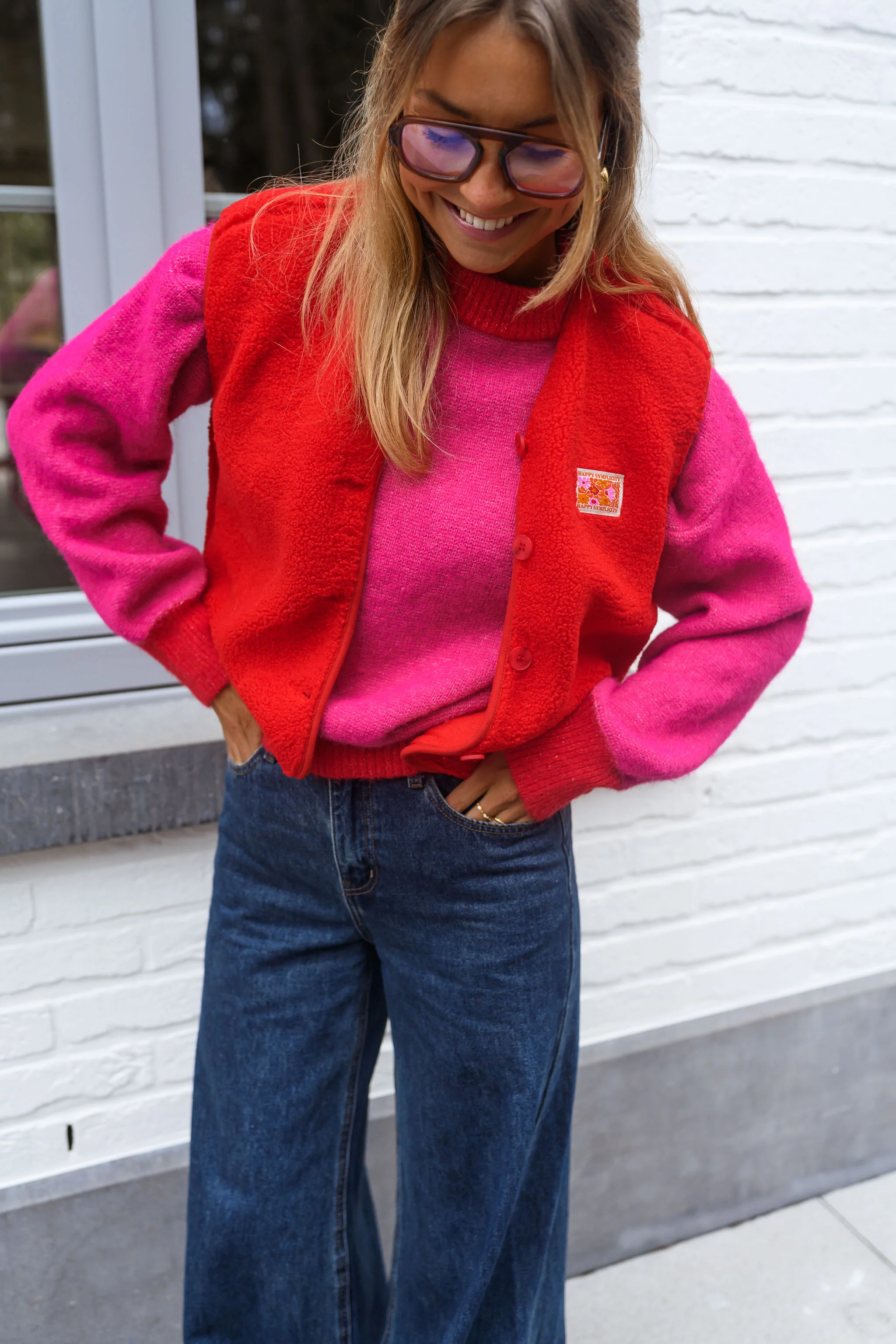 Gilet Lolie - rouge - Image 5