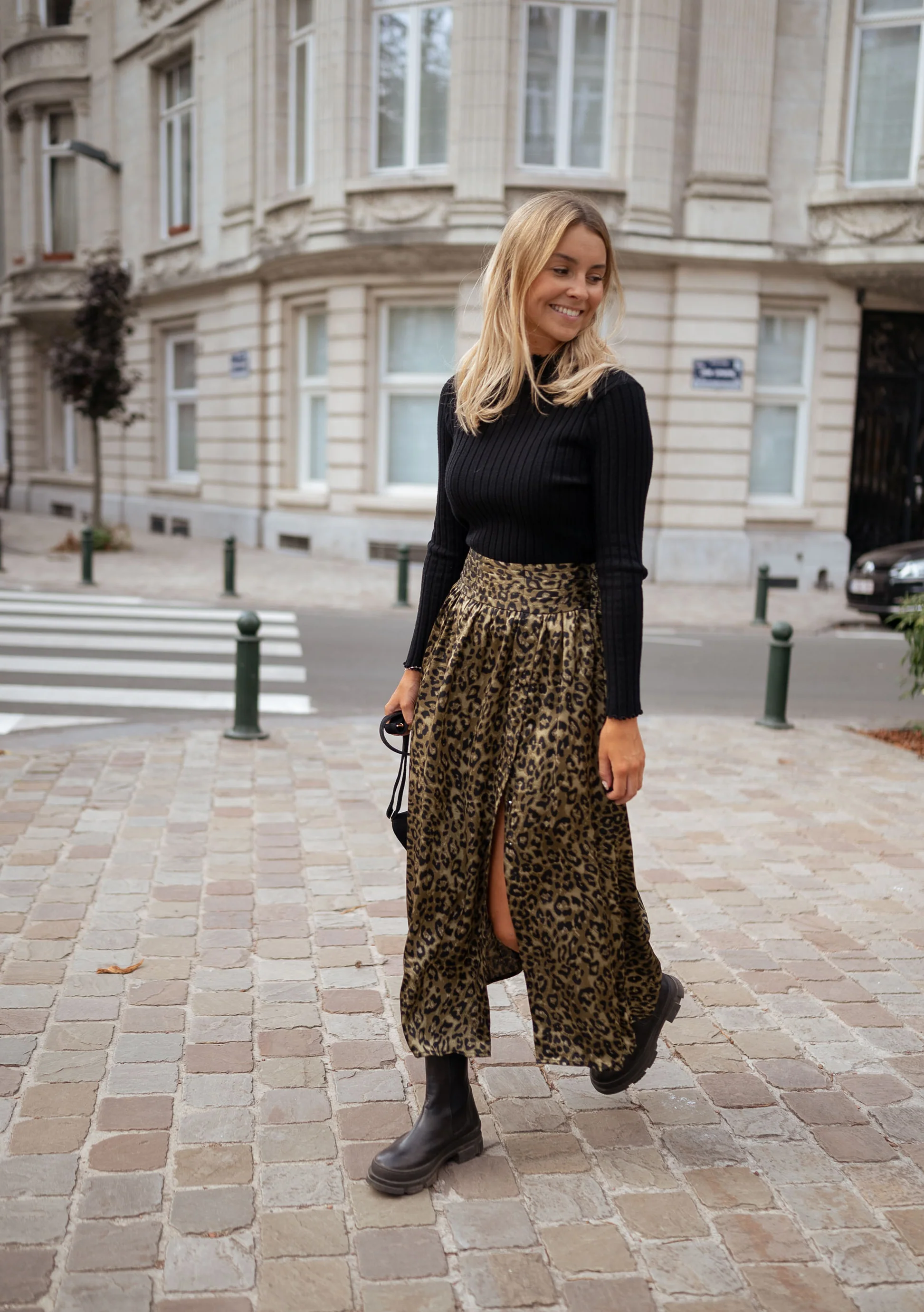 Jupe Rosalie - à motifs léopard kaki - Image 3
