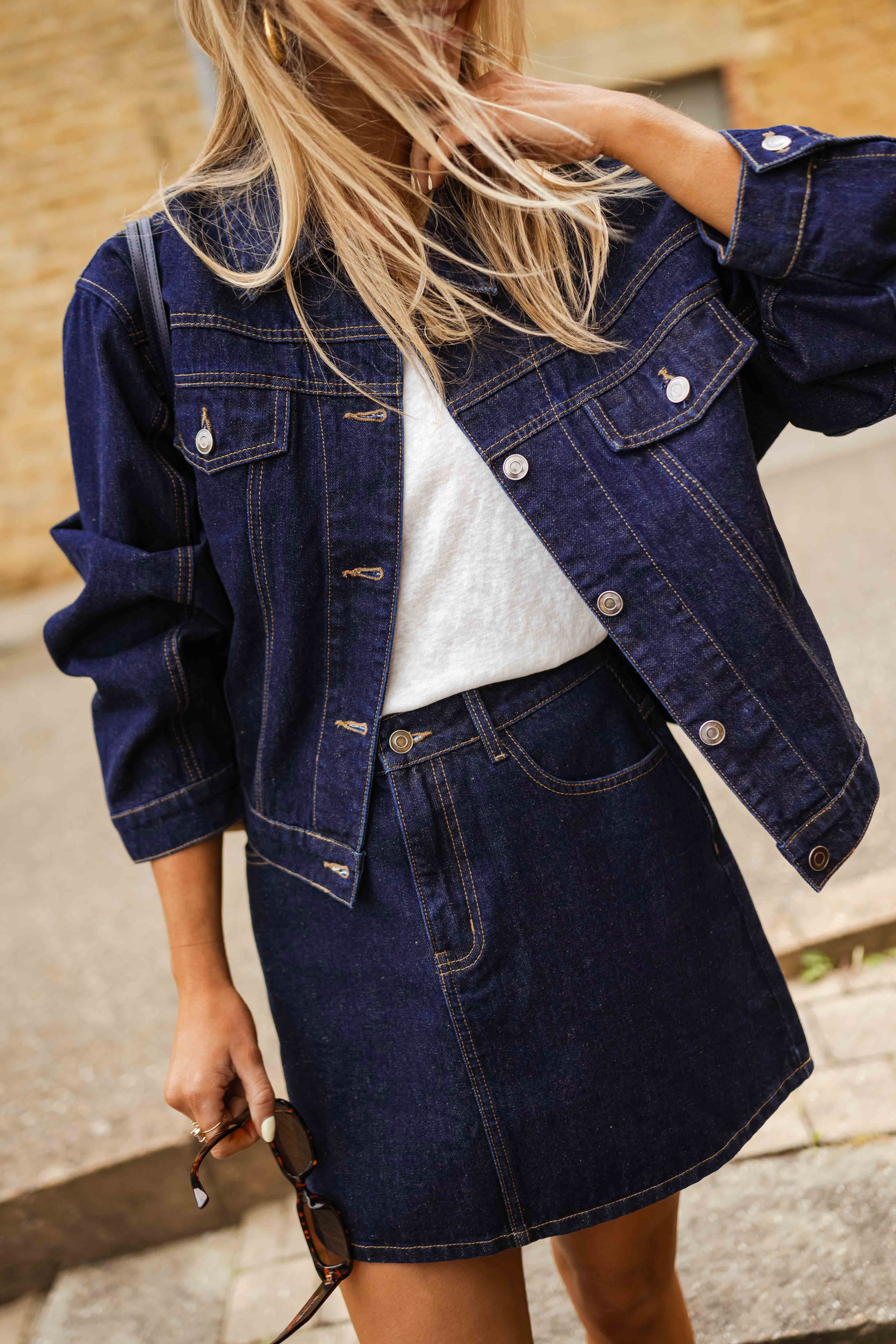 Jupe Tara en jeans - bleu foncé