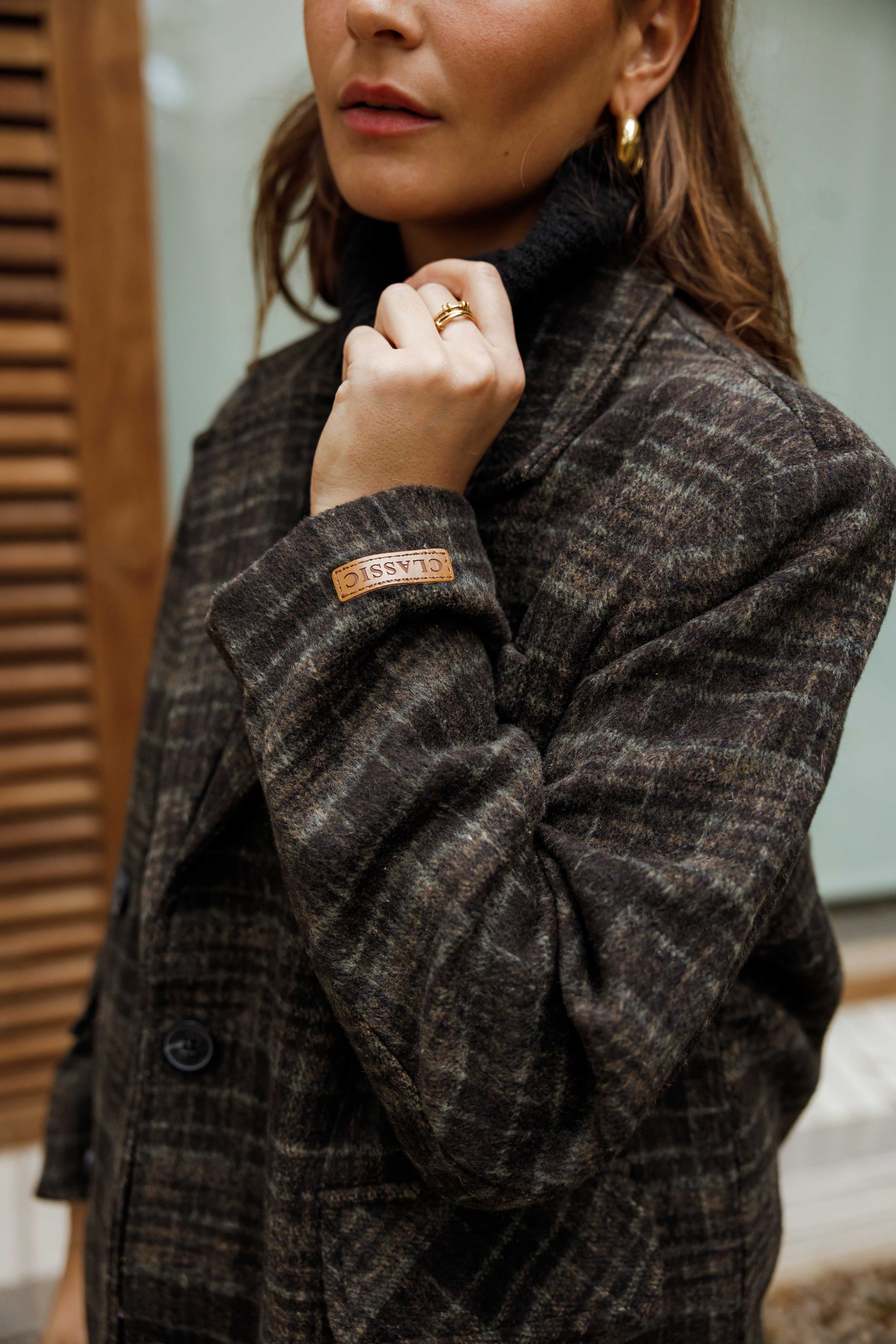 Manteau Lyson - gris à carreaux - Image 11