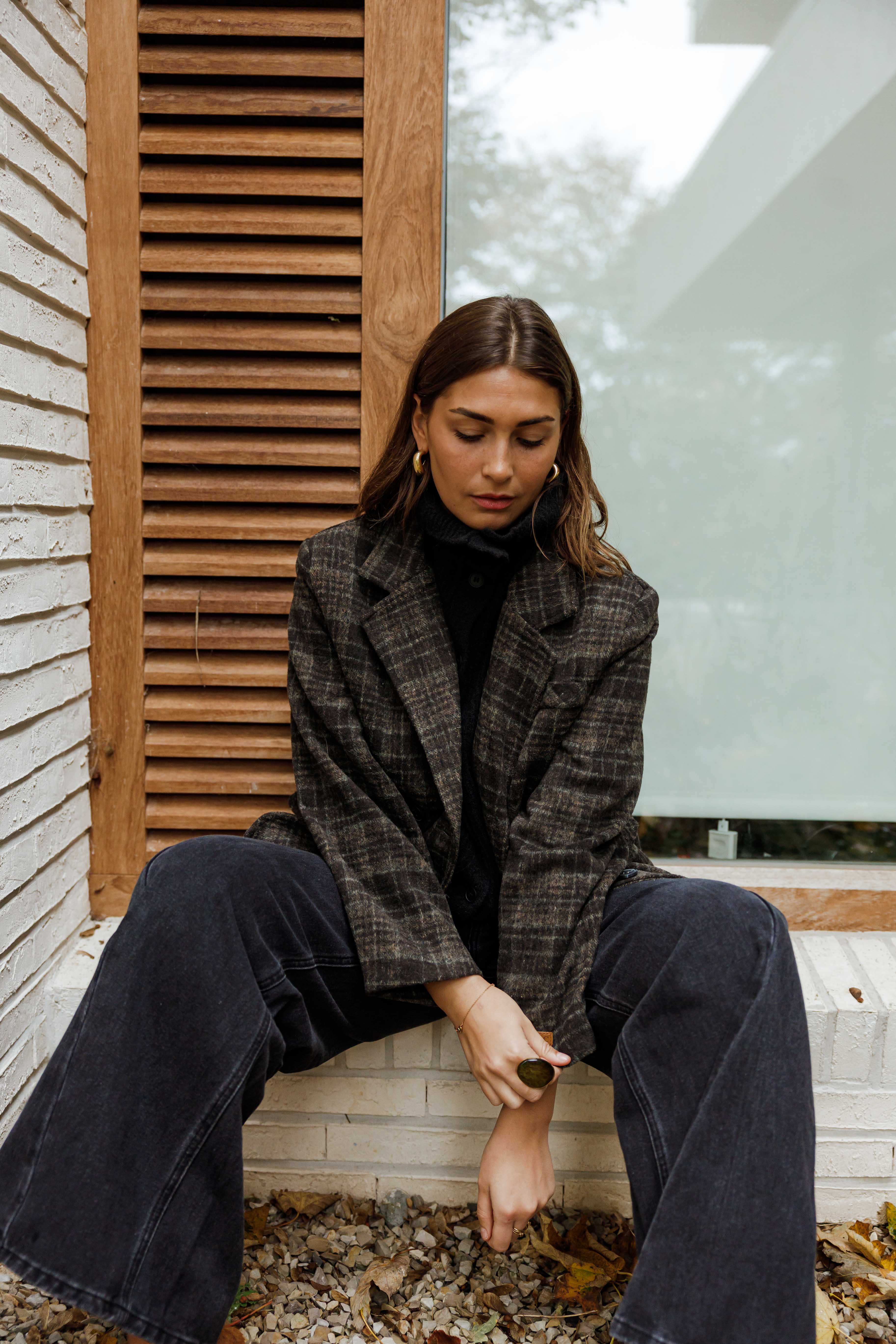 Manteau Lyson - gris à carreaux - Image 12