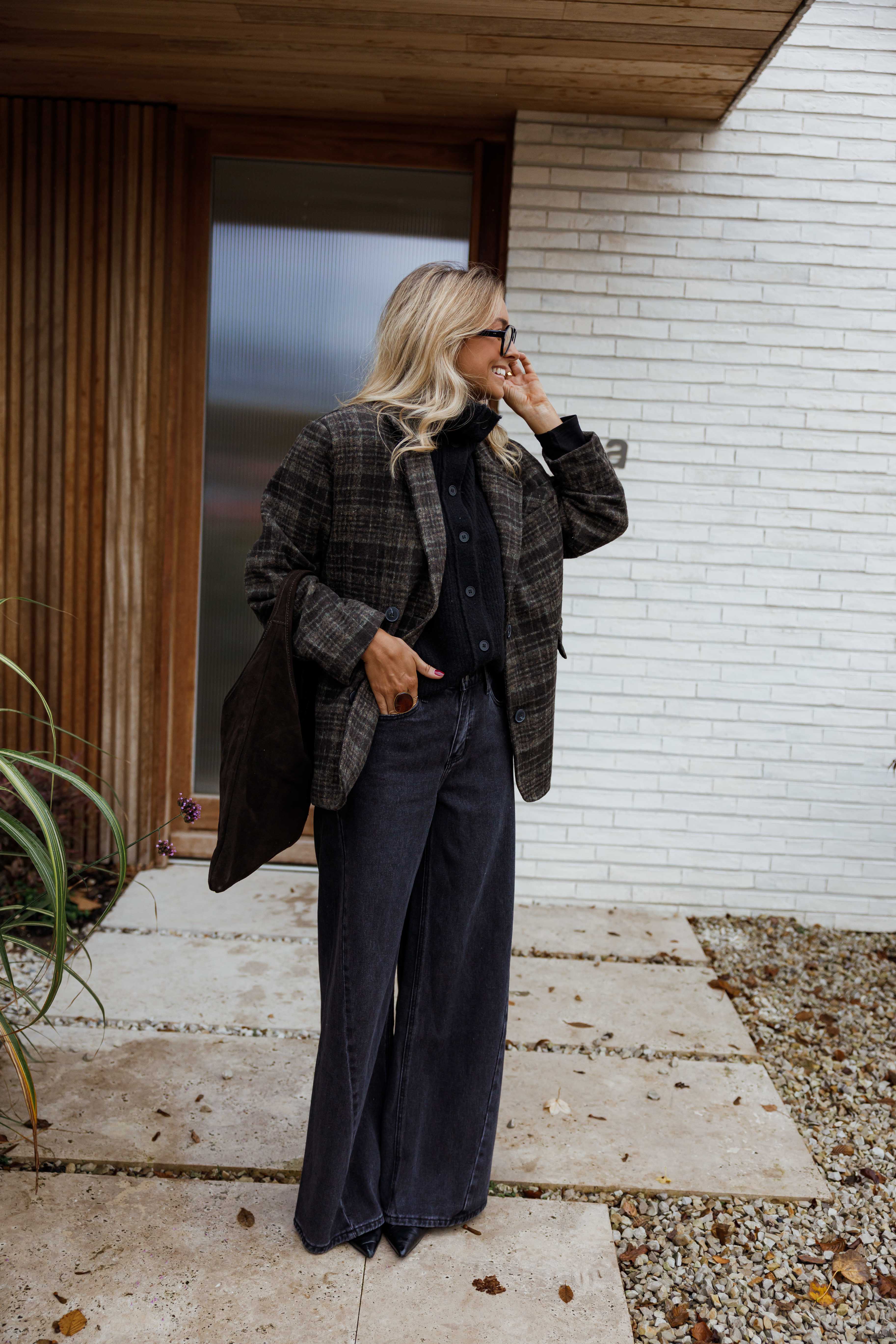 Manteau Lyson - gris à carreaux - Image 5