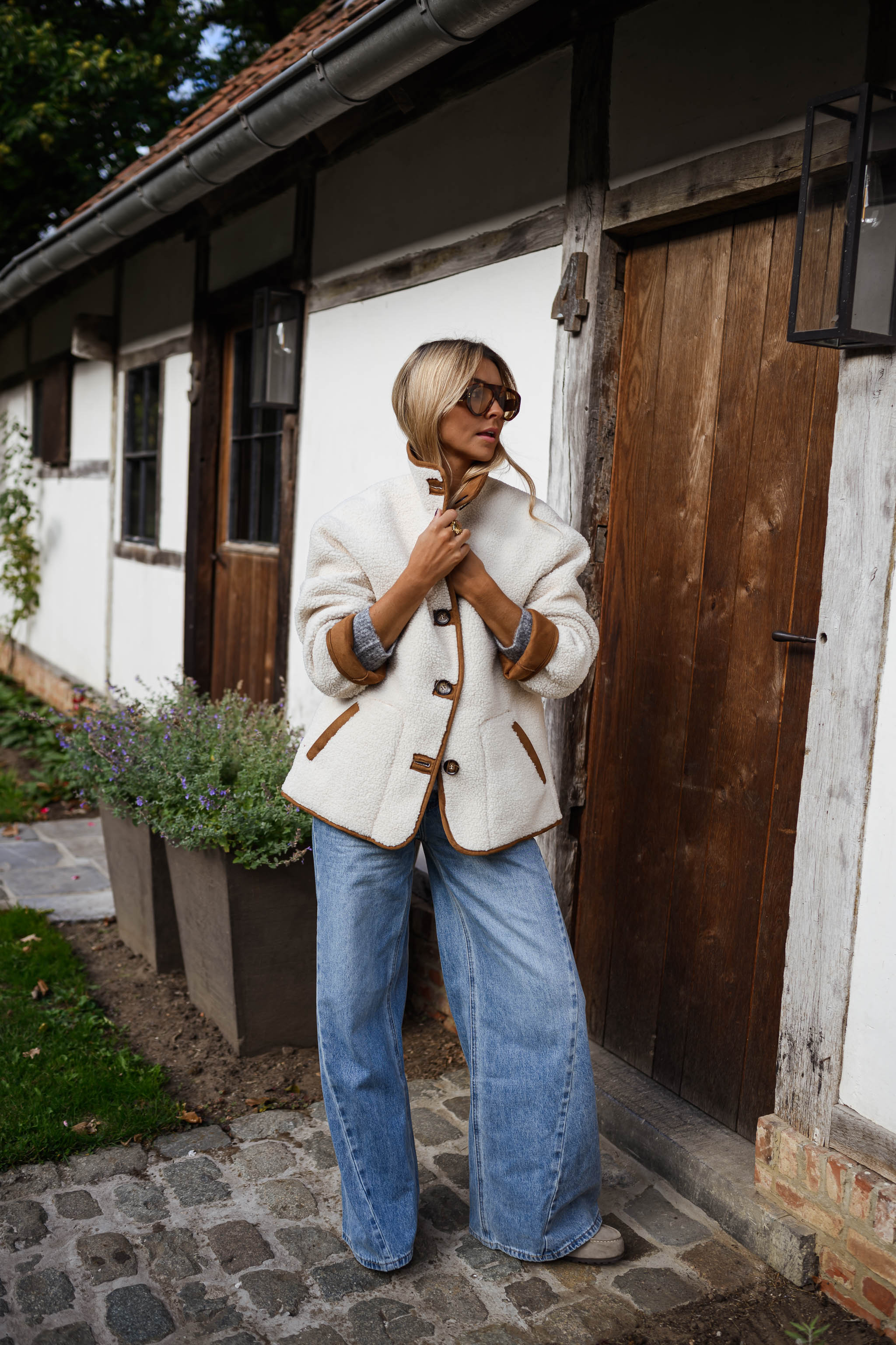 Manteau Ninho - camel en mouton - Image 2