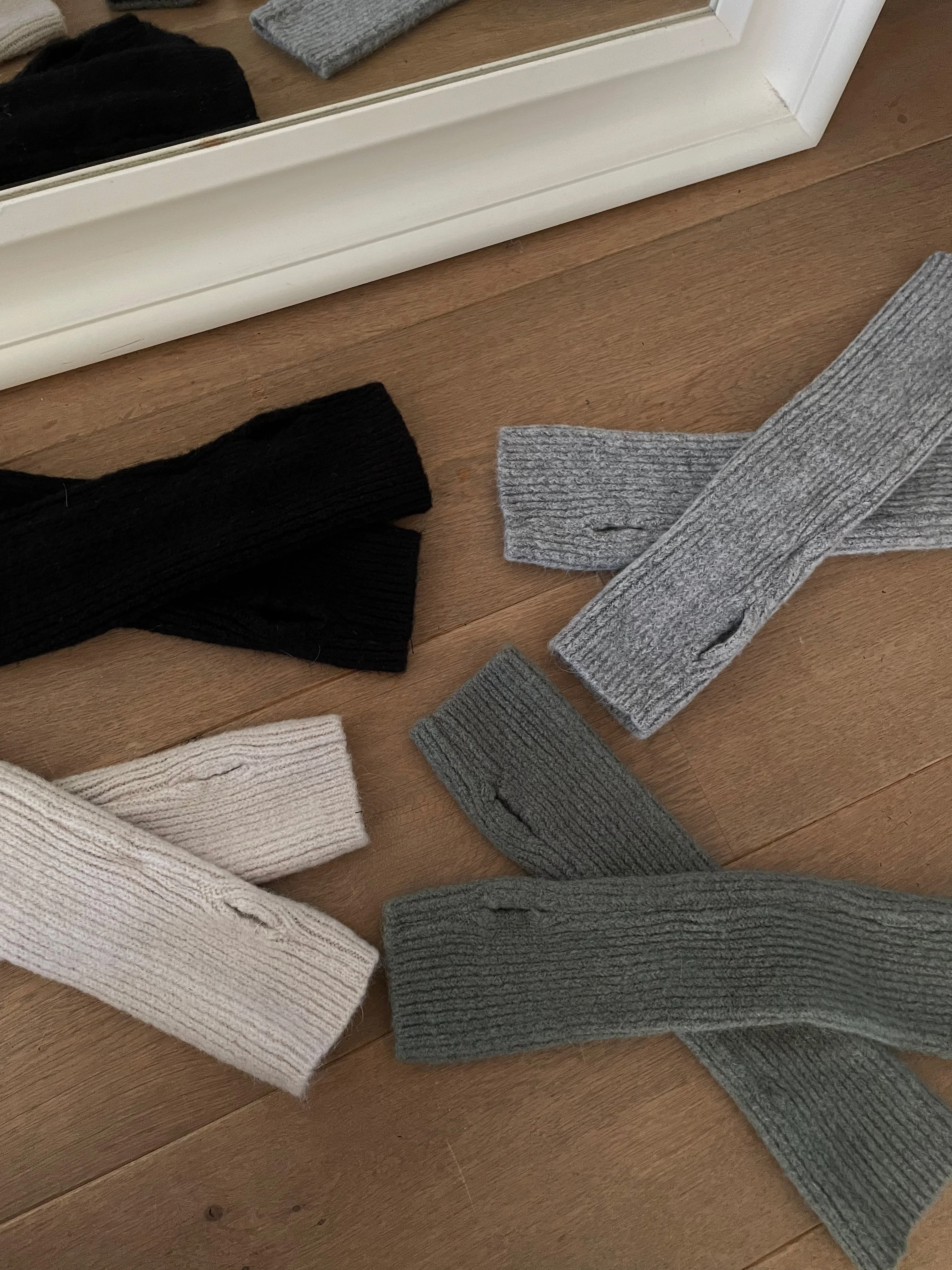 Mitaines - kaki en laine - Image 3