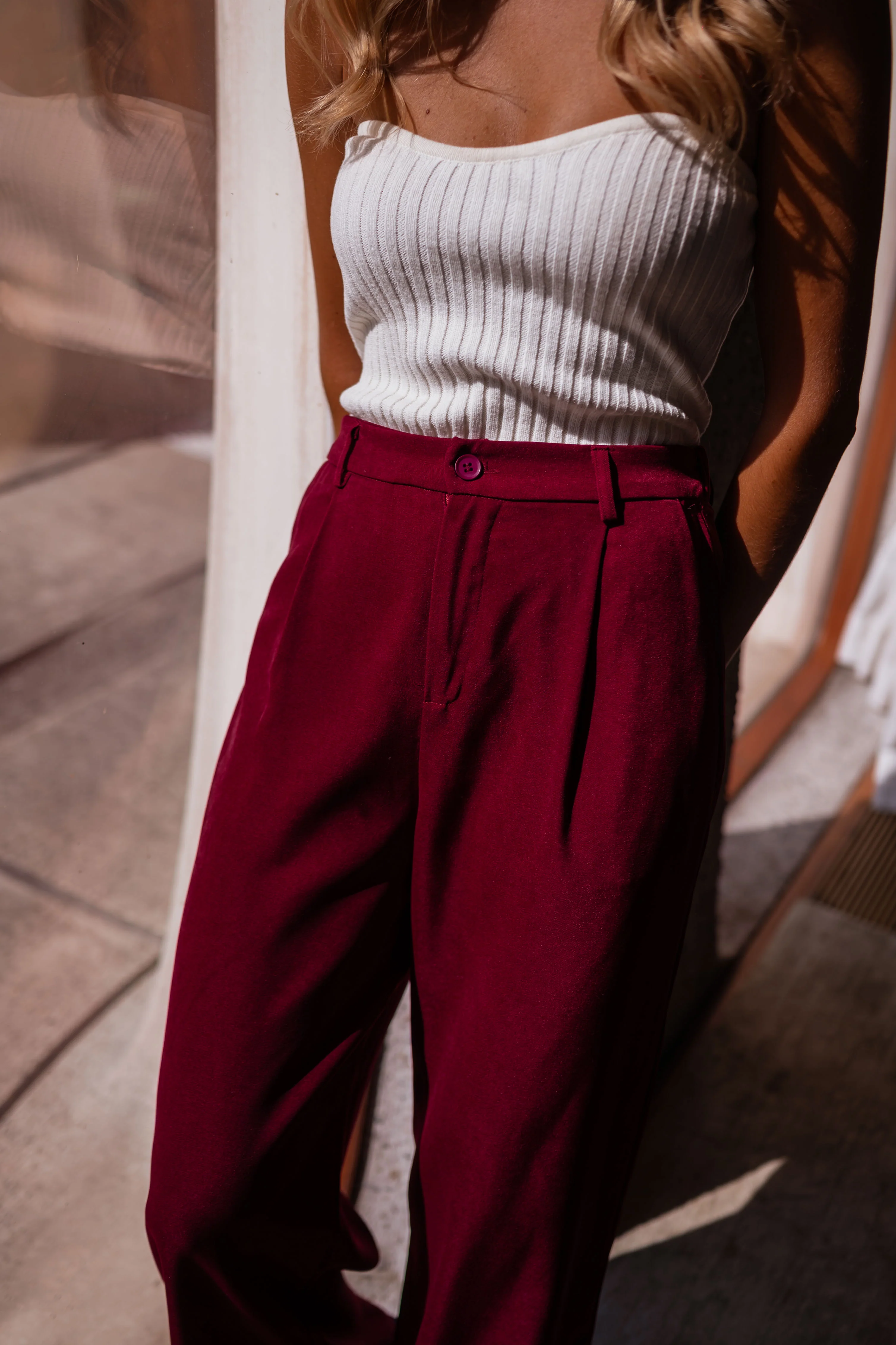 Pantalon Azra - bordeaux - Image 3