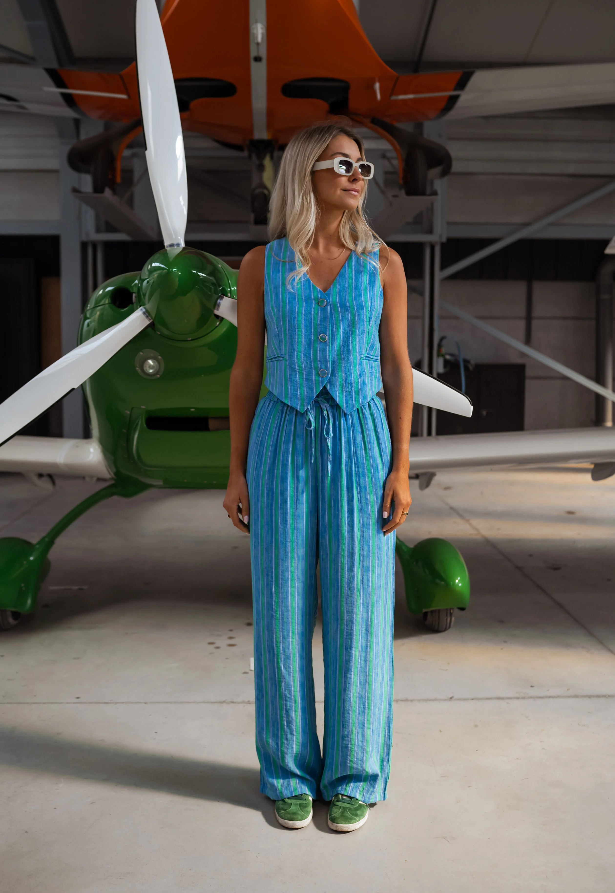 Pantalon Jorda - vert et bleu - Image 6