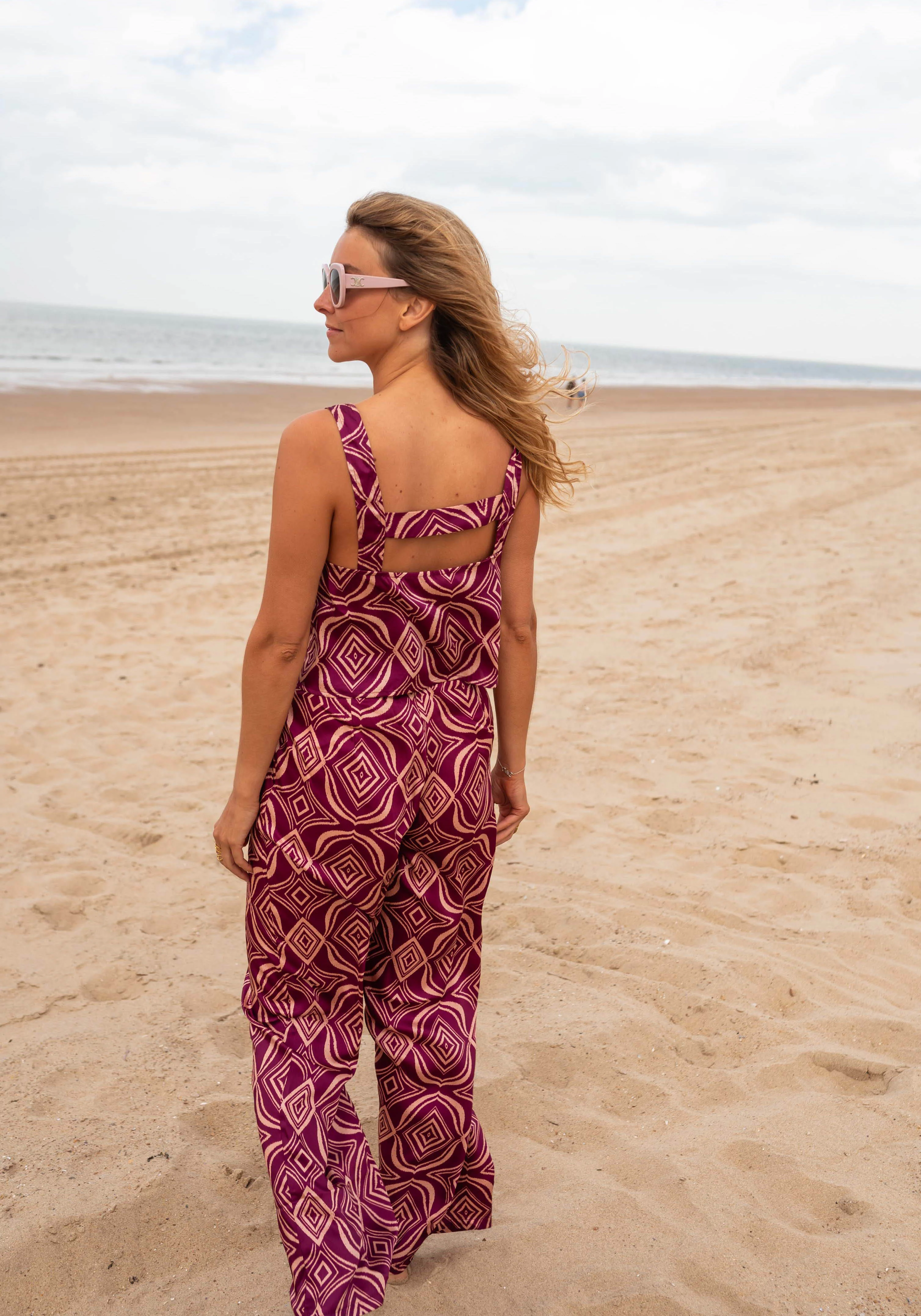 Pantalon Telio - mauve à motifs - Image 2