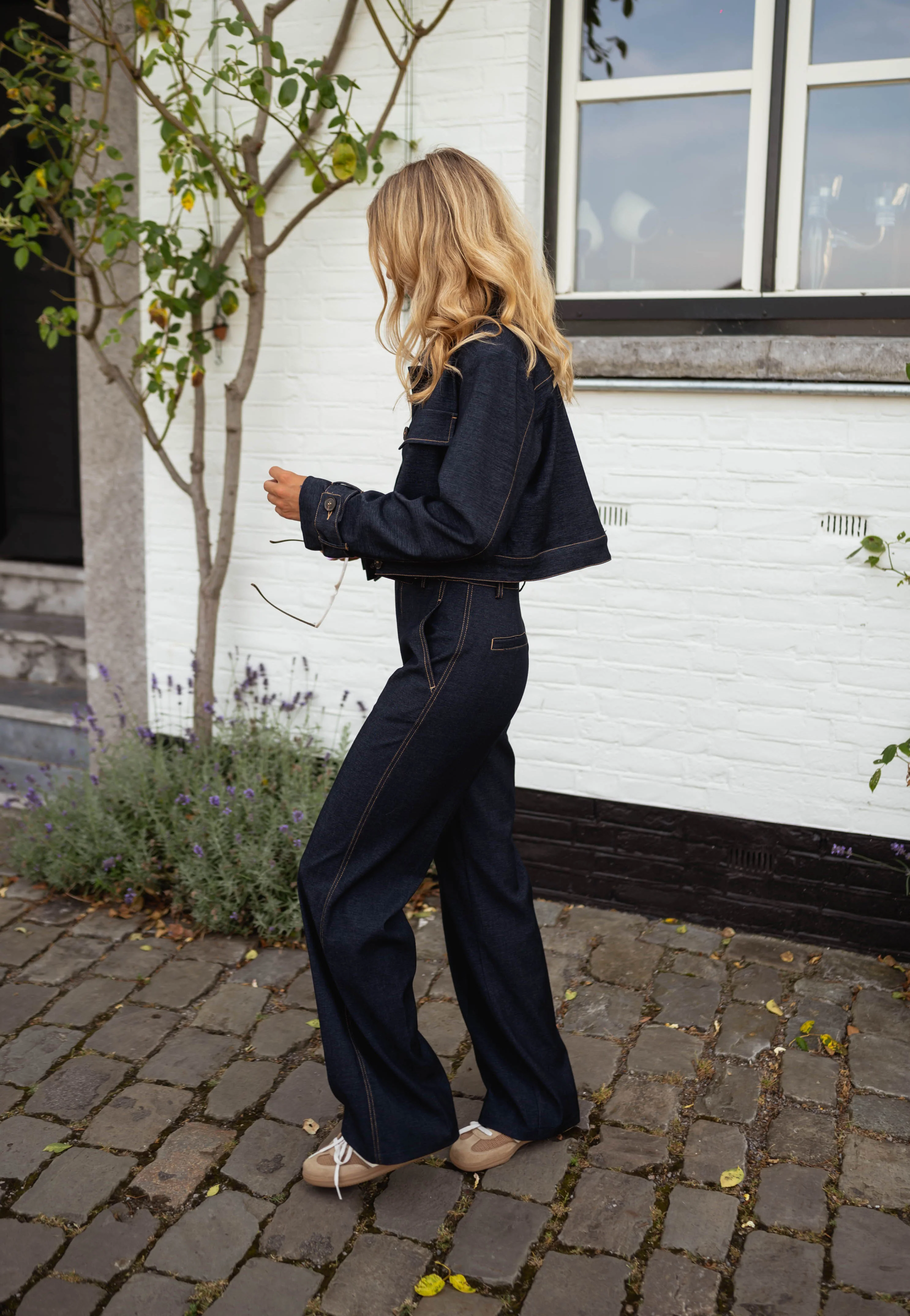 Pantalon Tino - bleu effet jeans - Image 5