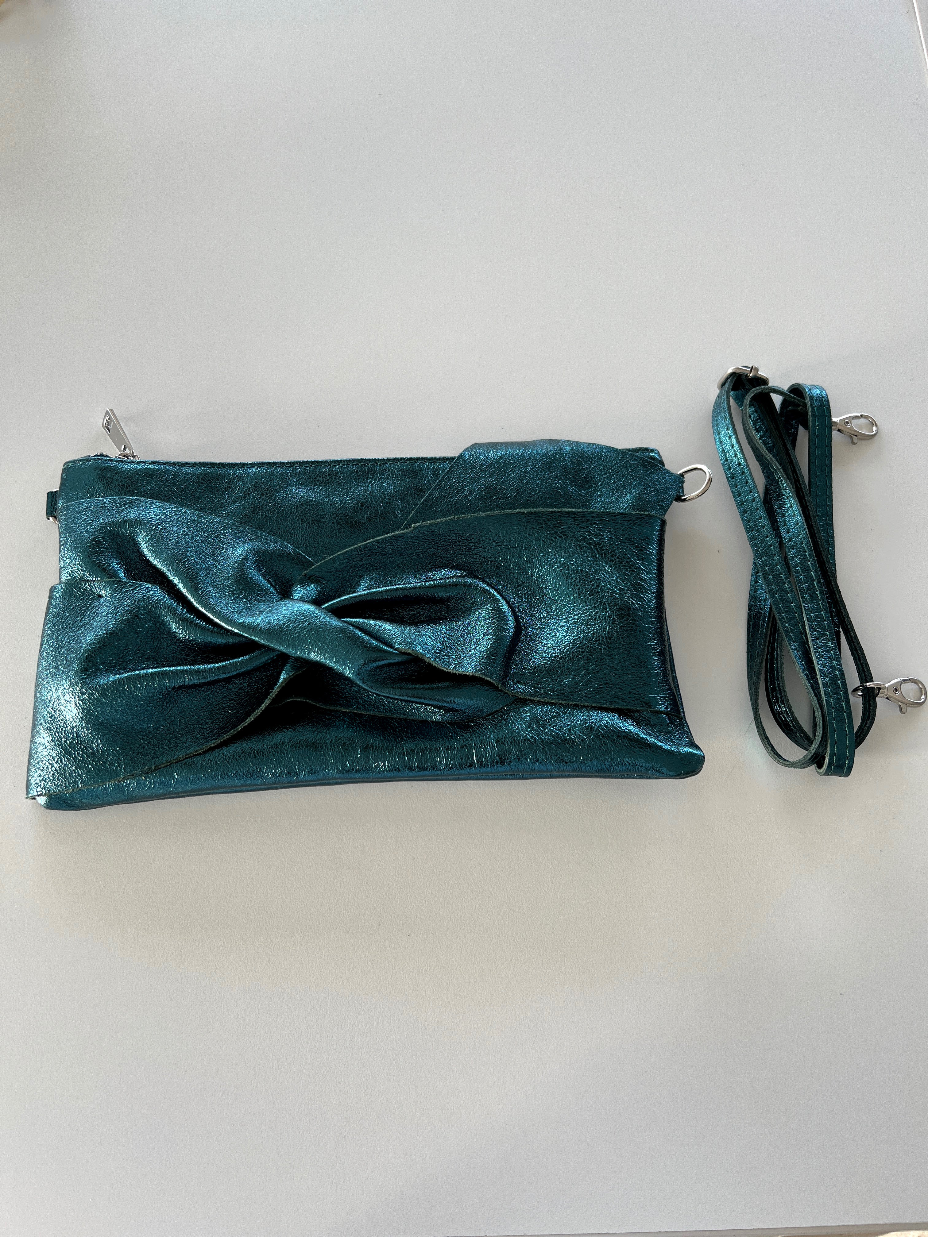 Pochette Amil - vert canard brillante - Image 5