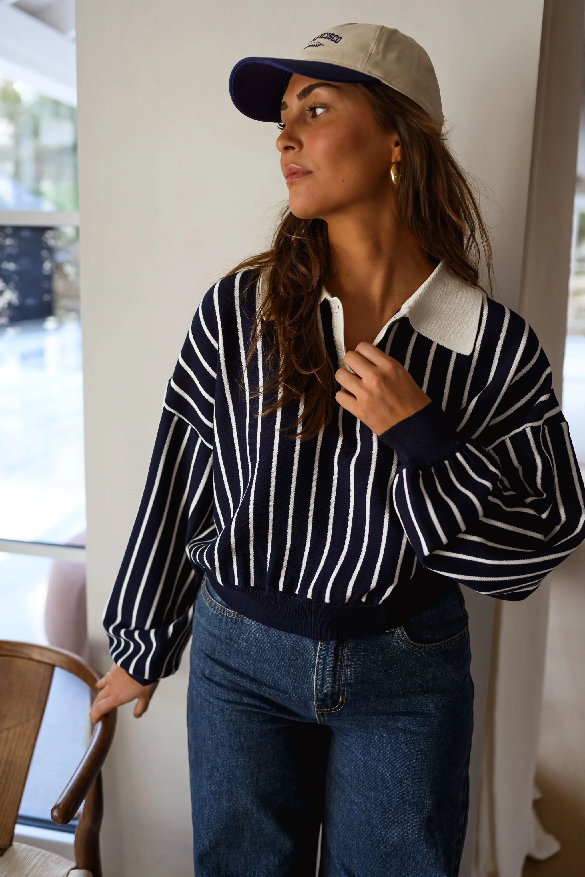 Pull Azriel - bleu à lignes - Image 8