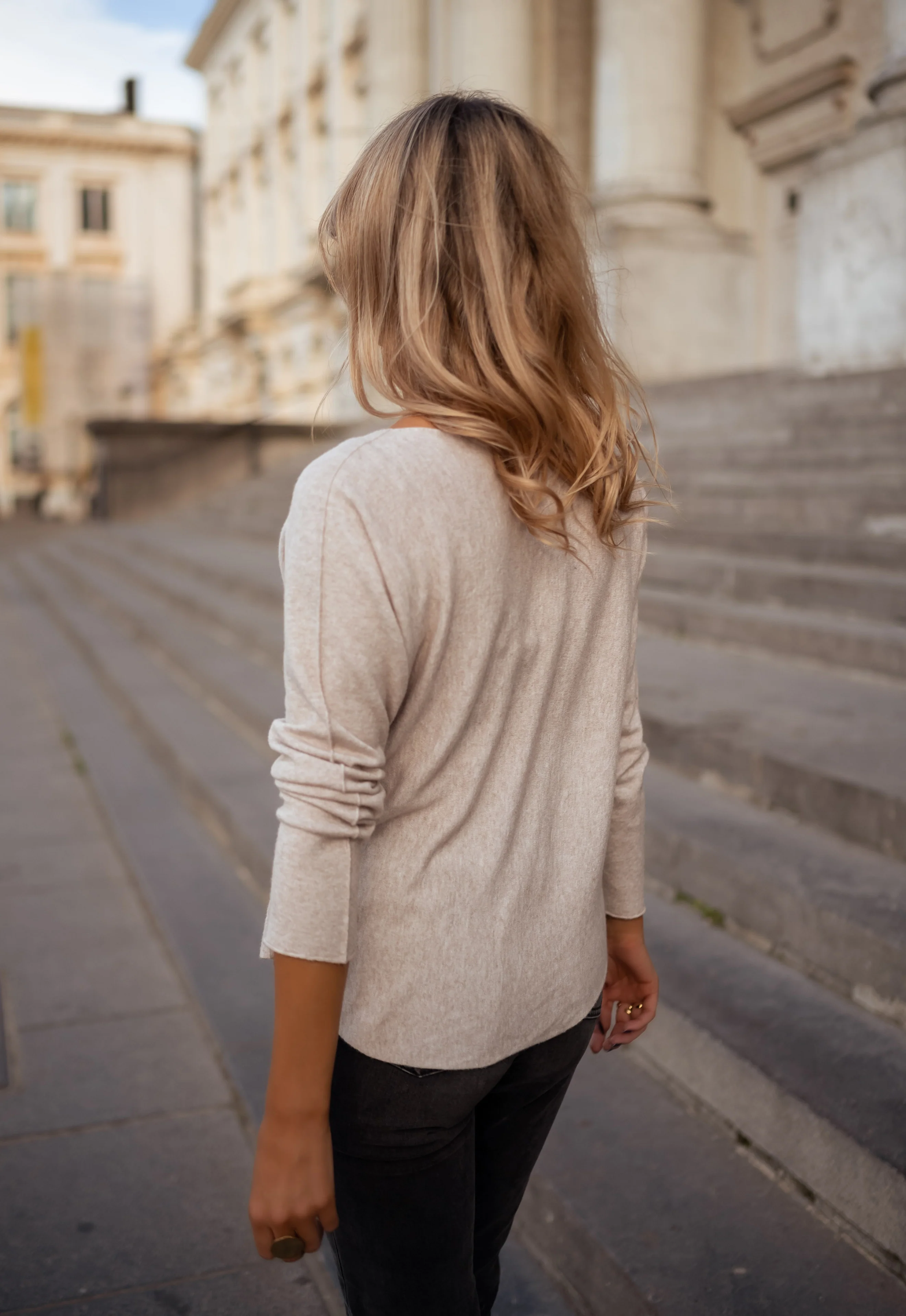 Pull Bouma fin - beige - Image 3