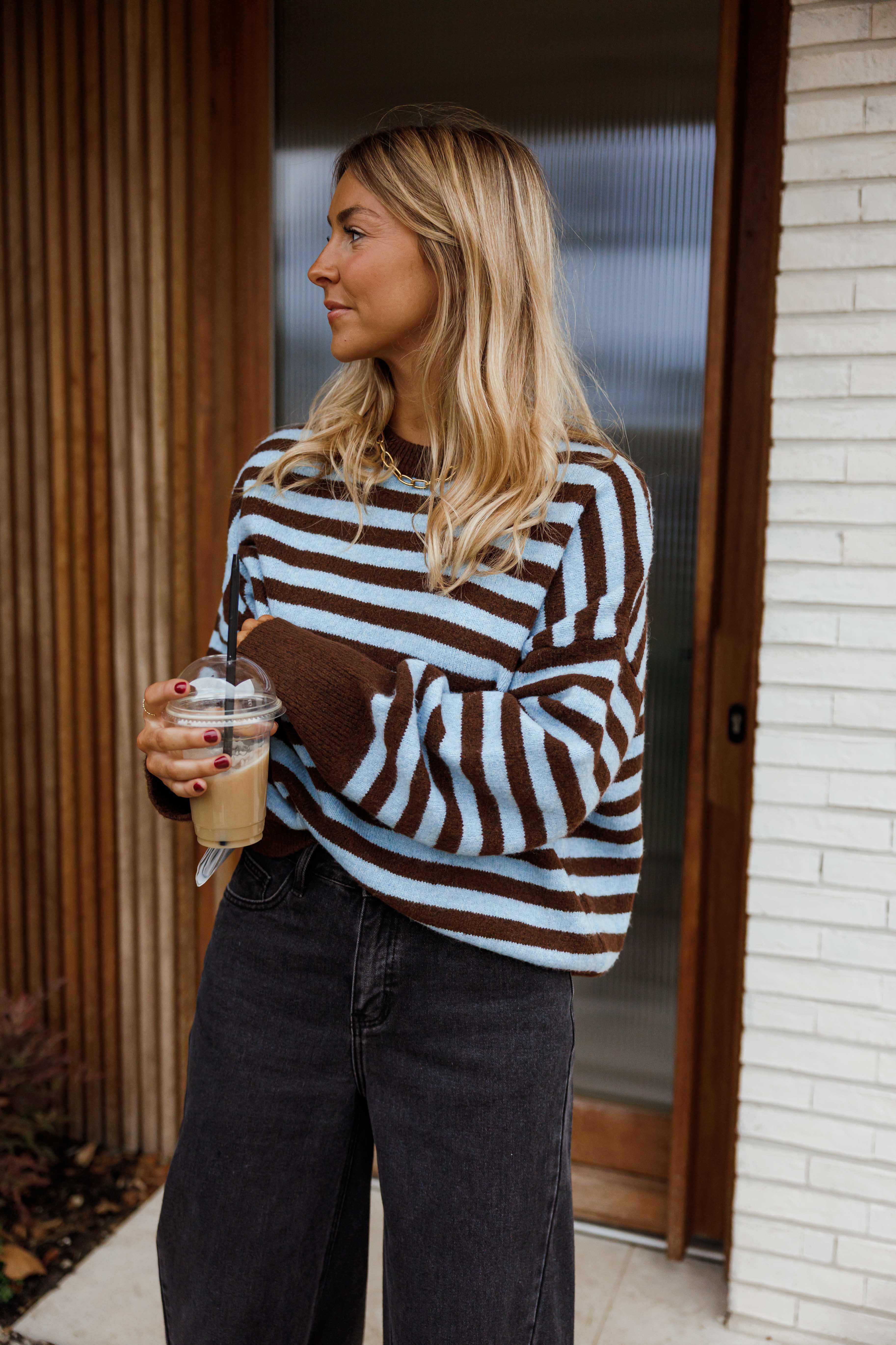 Pull Emilie - brun et bleu - Image 7