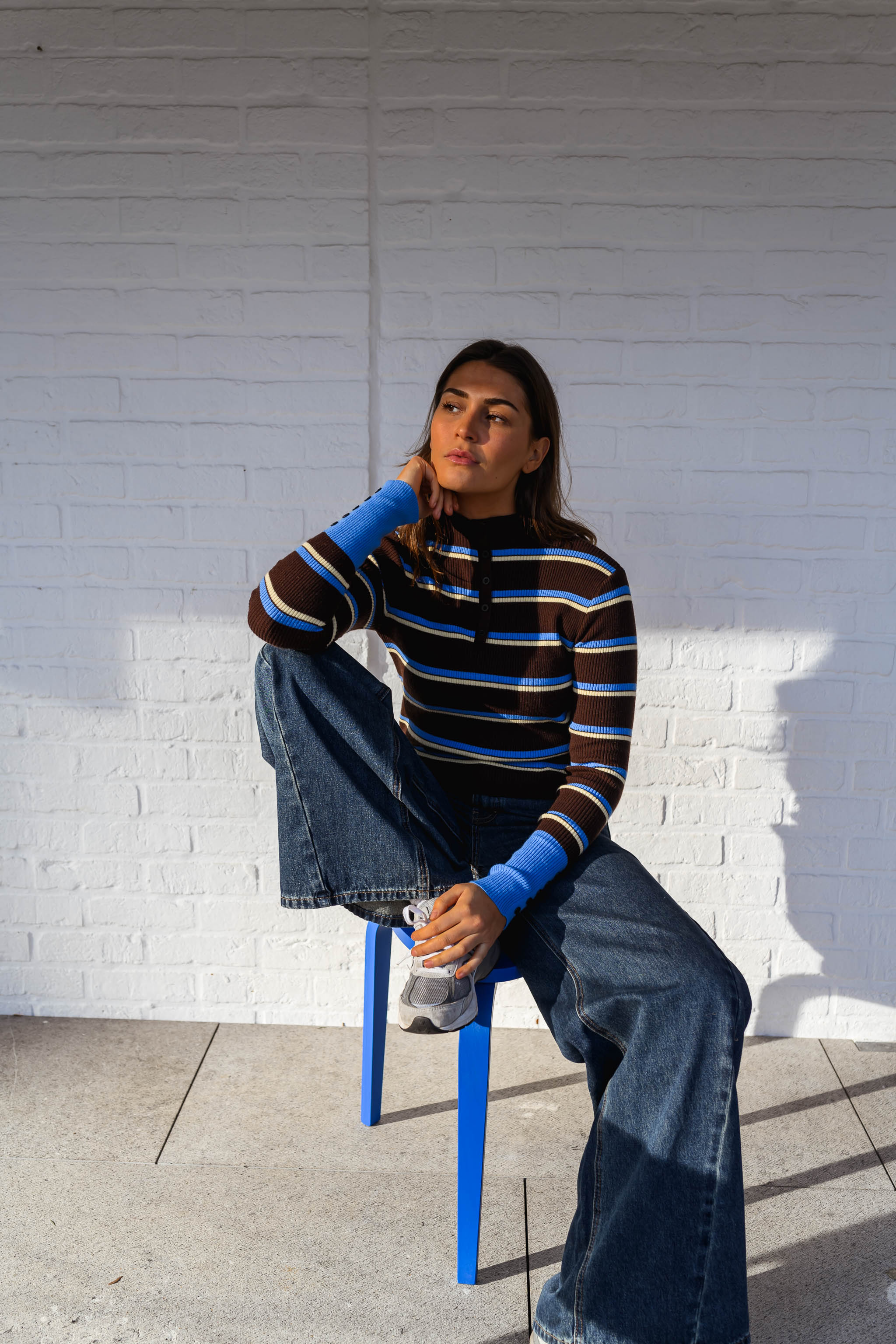 Pull Haven - brun à lignes - Image 12
