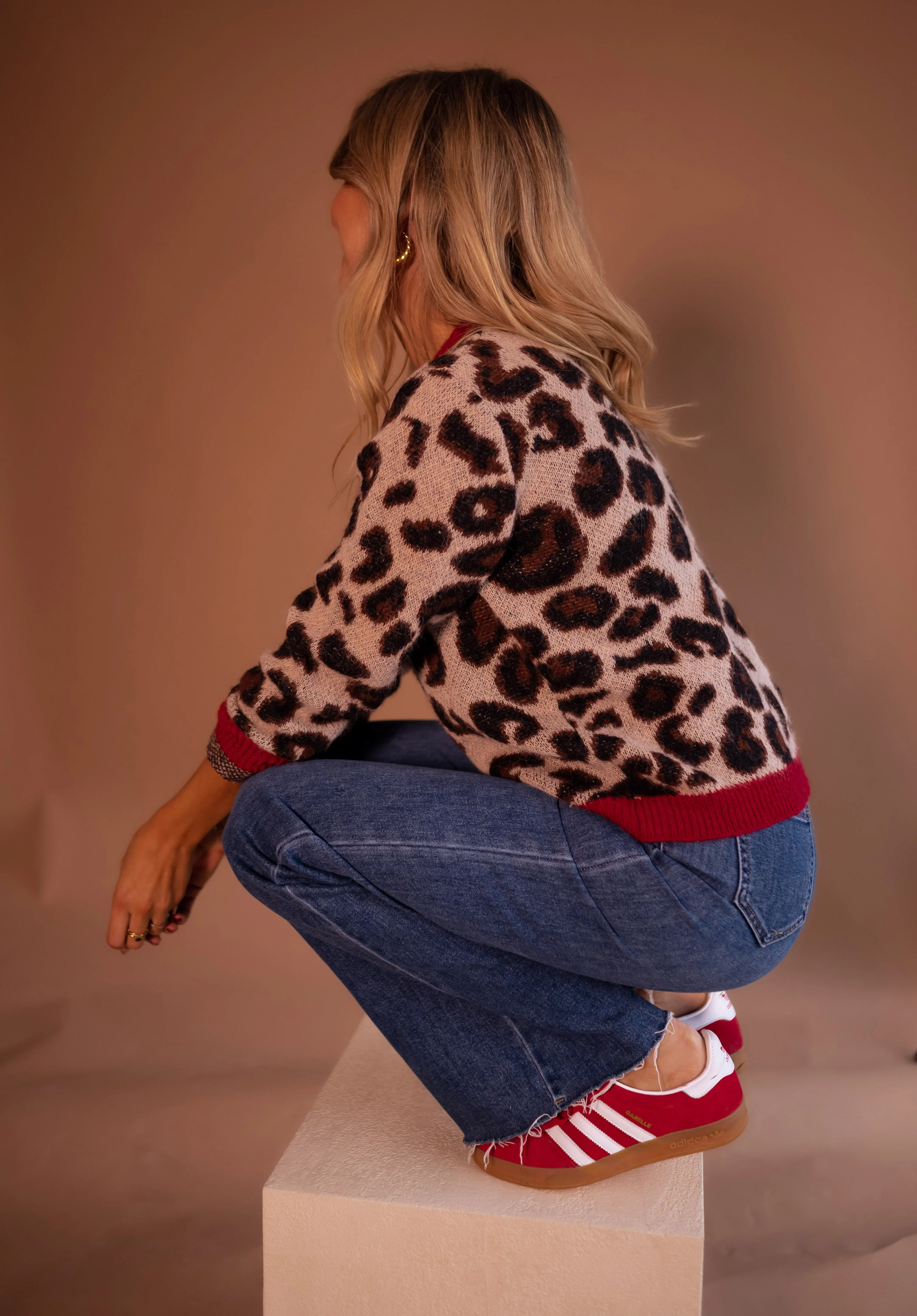 Pull Riley - léopard et rouge - Image 2