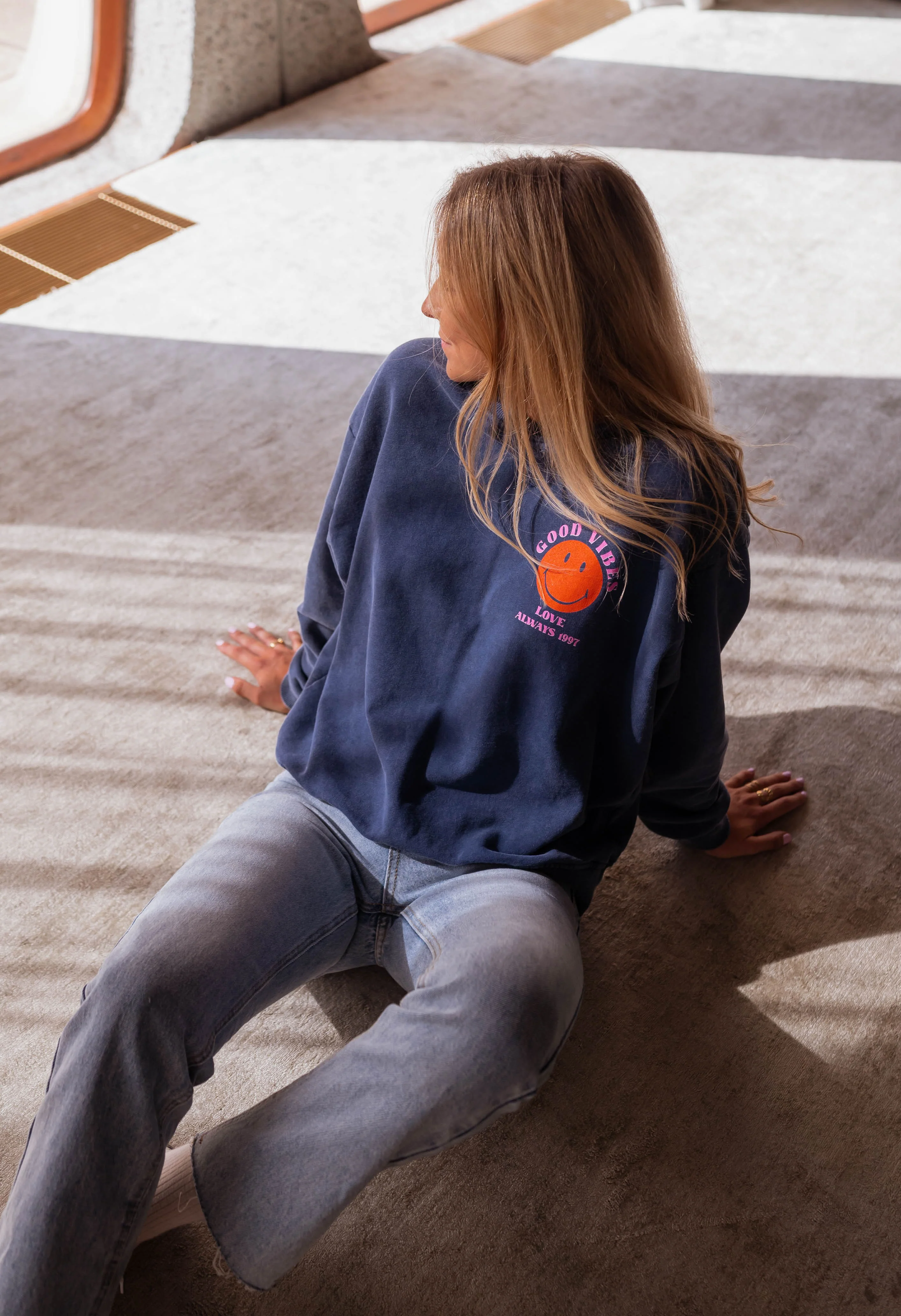 Pull Smile - bleu - Image 7