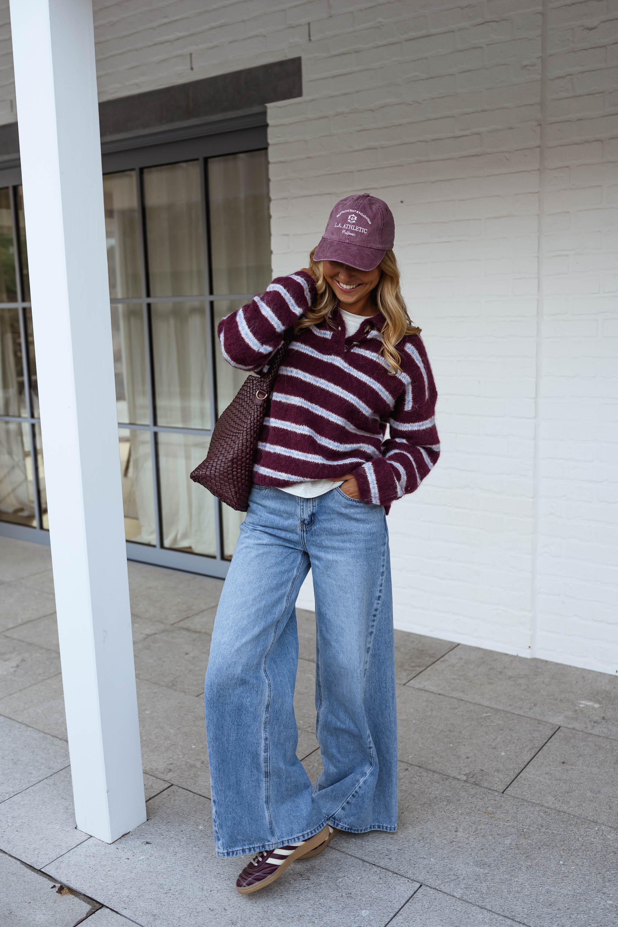 Pull Tamlin - bordeaux à lignes - Image 5
